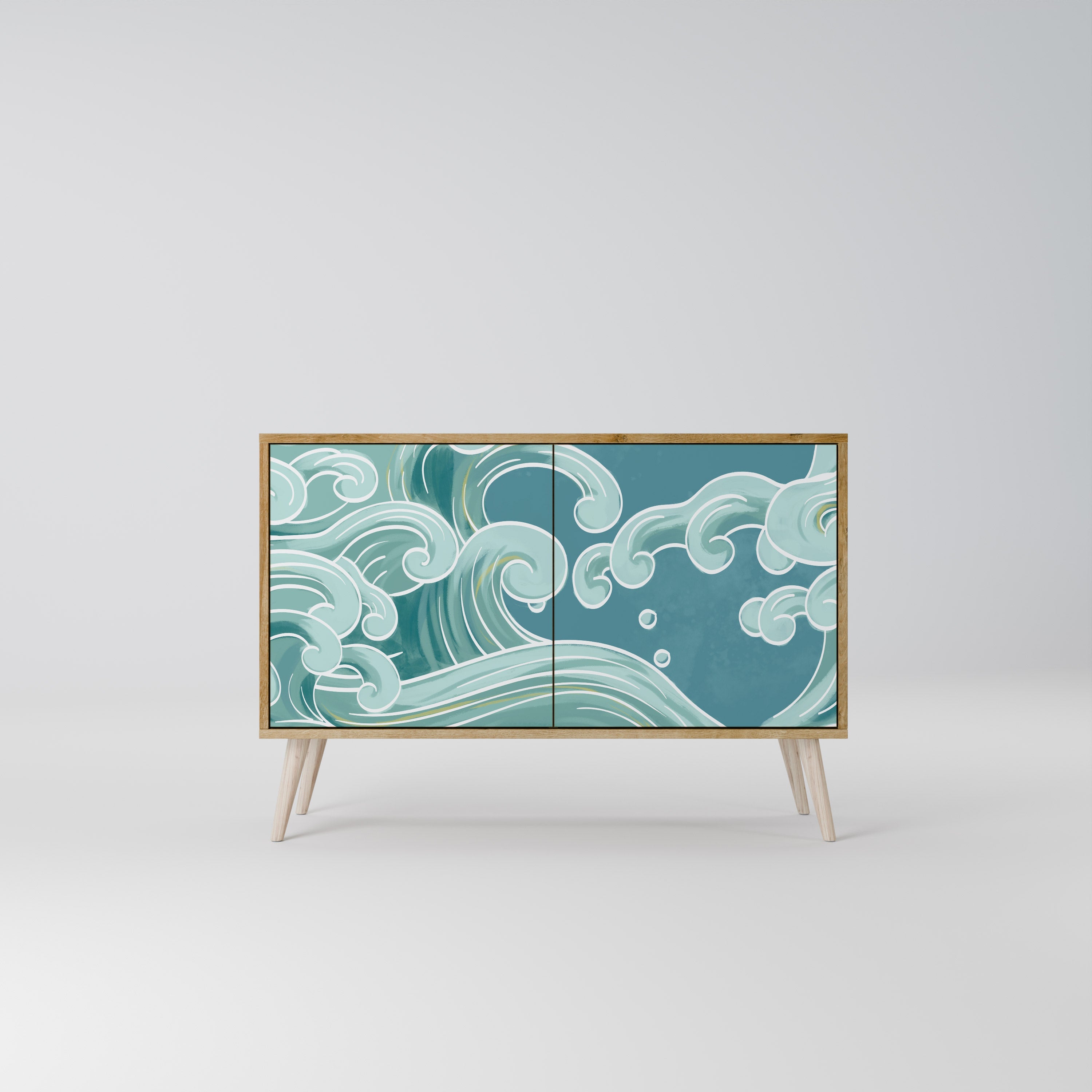 ASIAN SWAY 2-Door Sideboard in Oak Effect