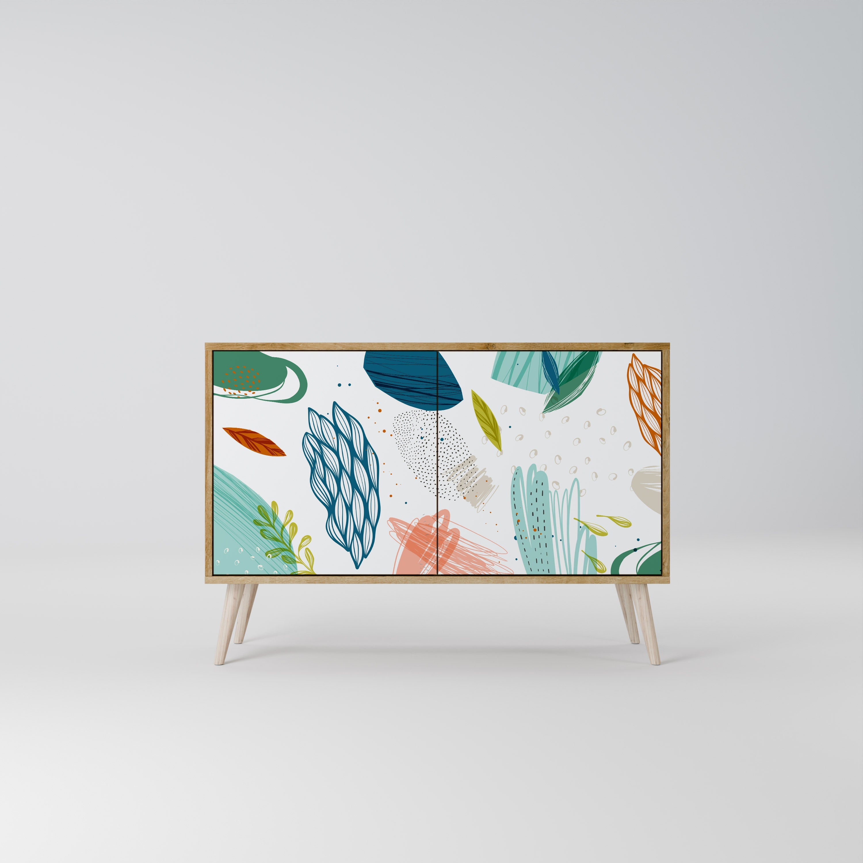 BOTANICAL HURRICANE 2-Door Sideboard in Oak Effect