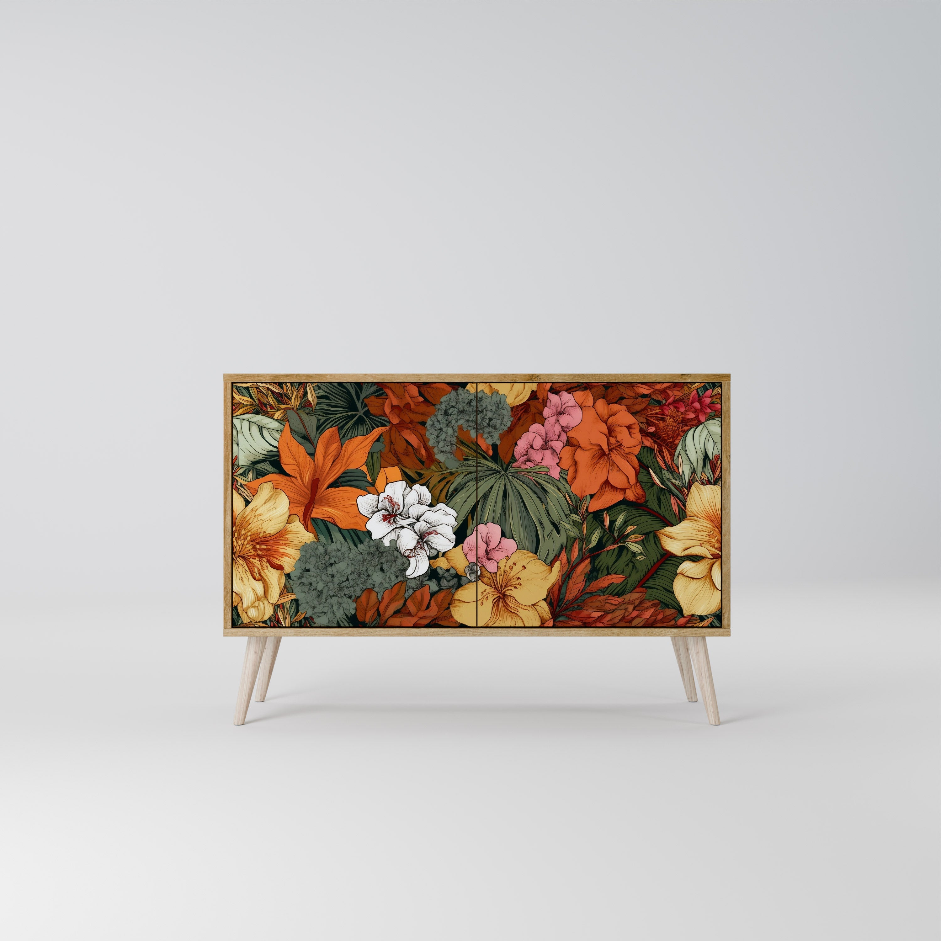 Μπουφές RADIANT FLORA με 2 πόρτες σε όψη δρυός