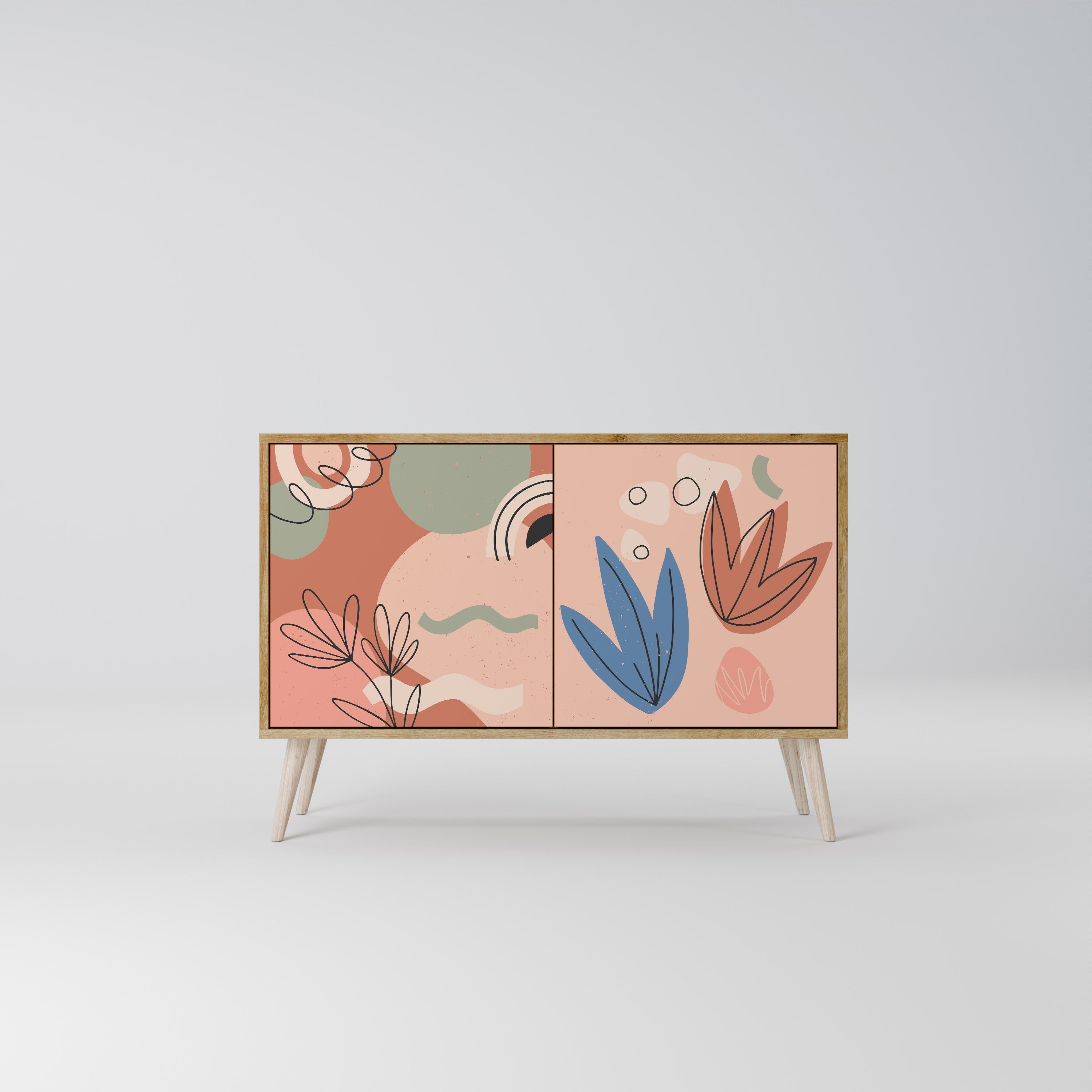 PASTEL DESTINY 2-Door Sideboard in Oak Effect