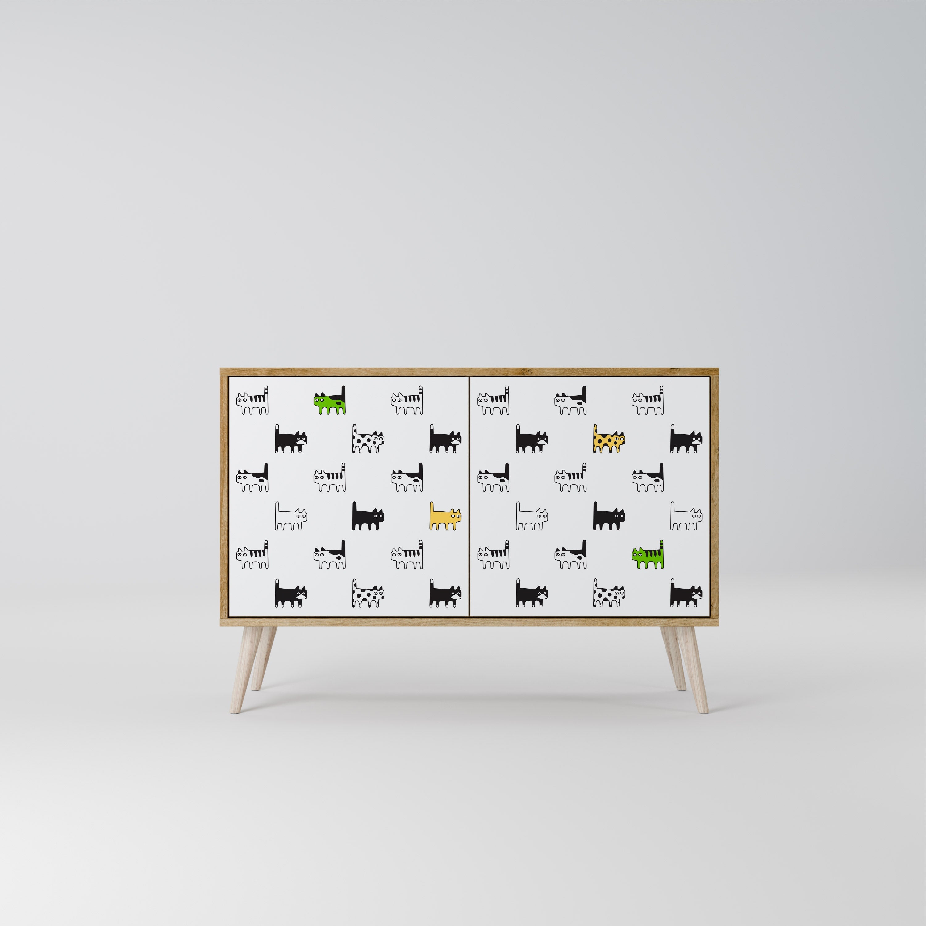 CATS COMPILATION 2-Door Sideboard in Oak Effect