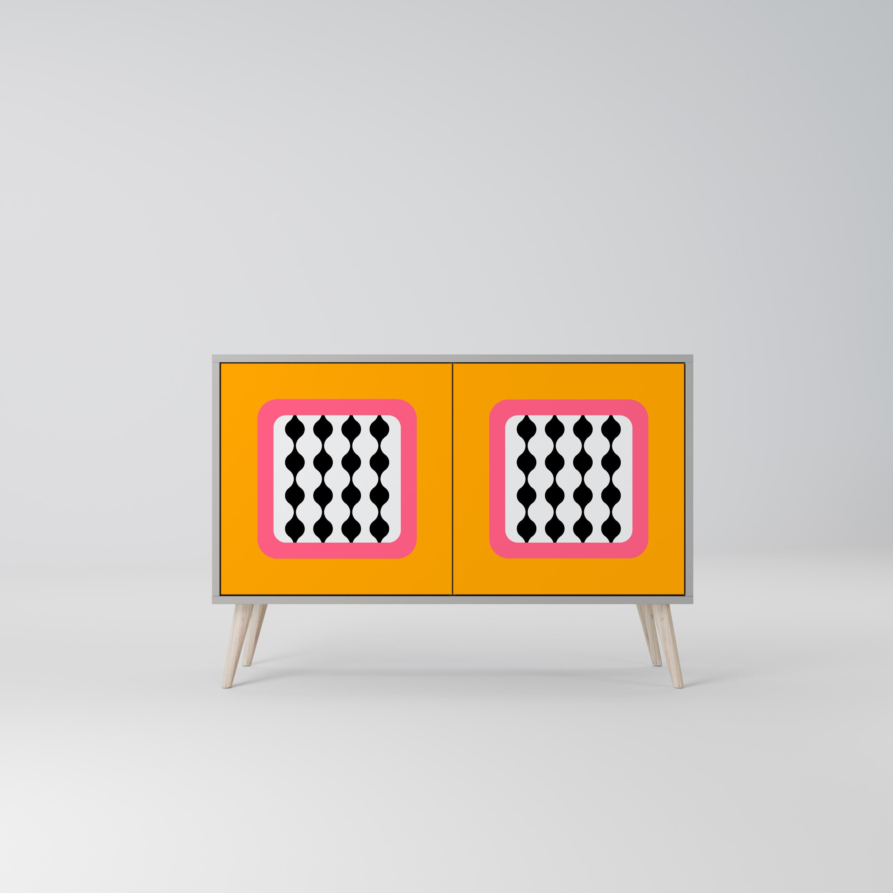 TEARS IN HEAVEN 2-Door Sideboard in Grey Finish