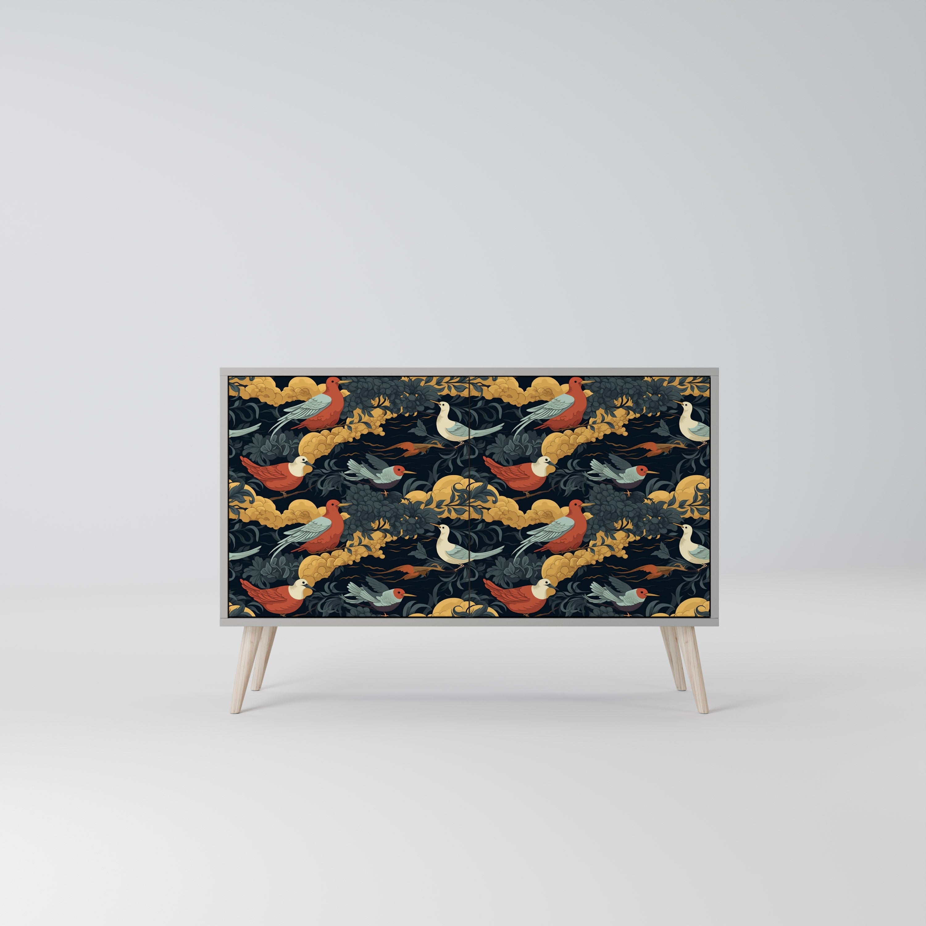 FOWLY DAZE 2-Door Sideboard in Grey Finish