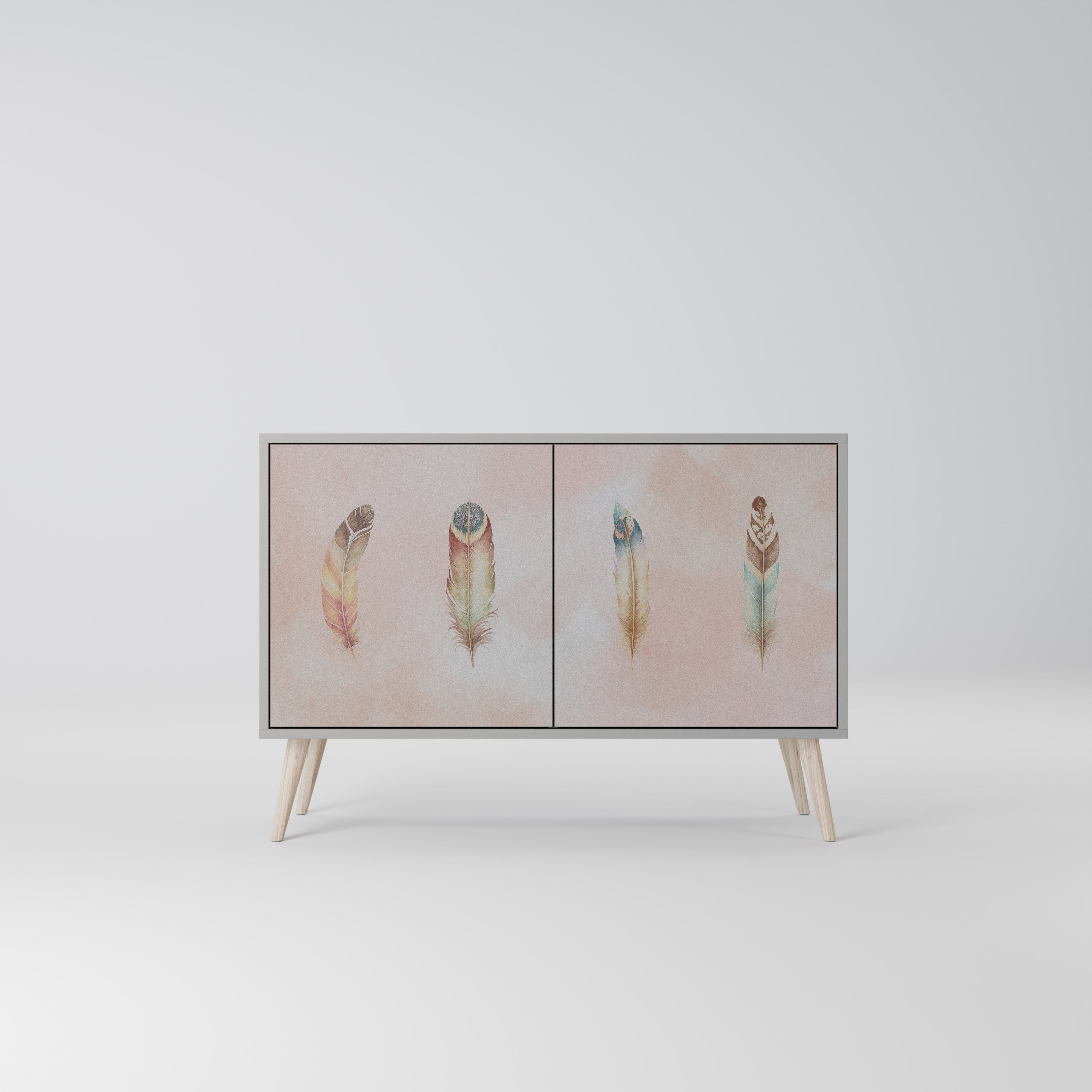THE DELIQUESCE 2-Door Sideboard in Grey Finish