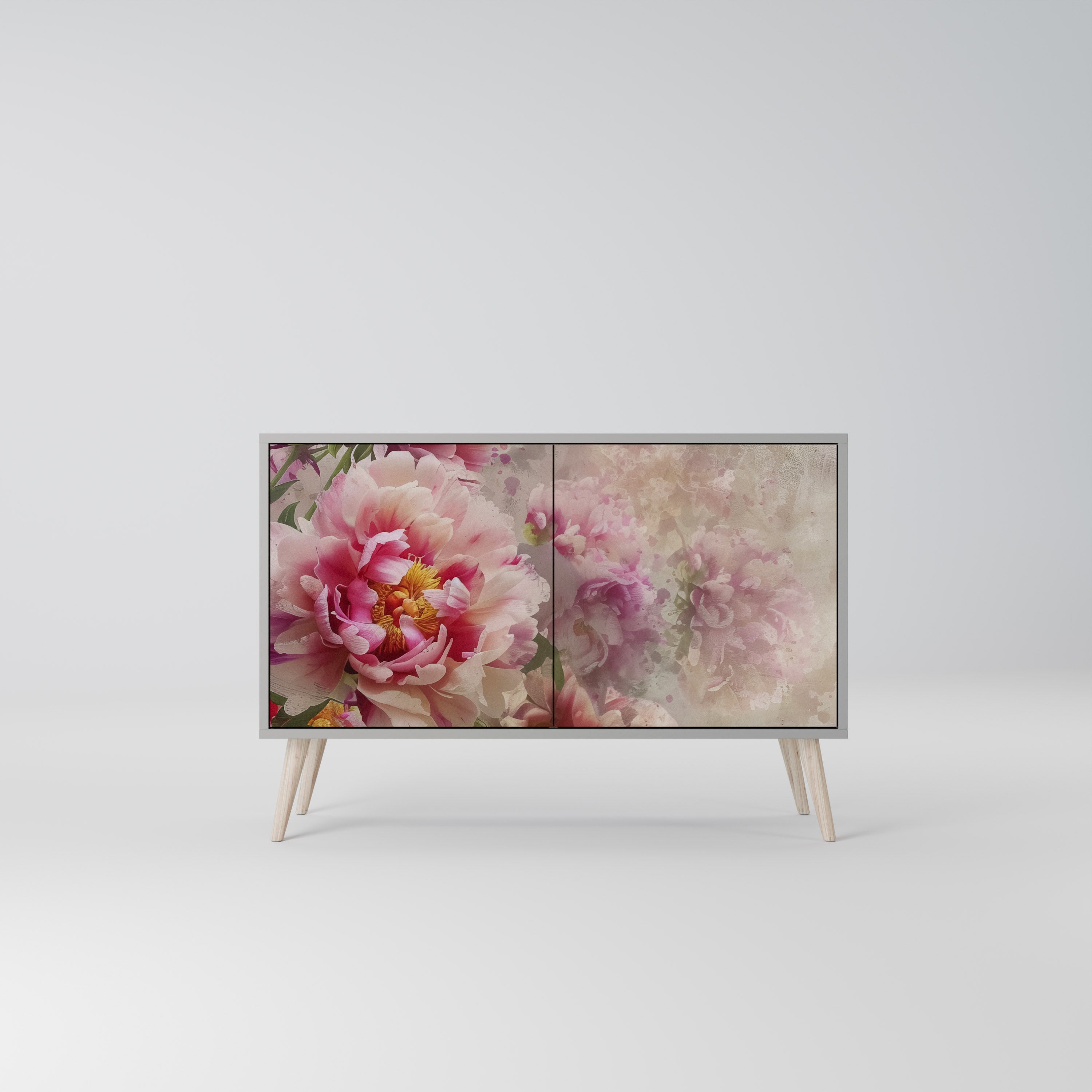 PEONY WHISPER 2-Door Sideboard in Grey Finish