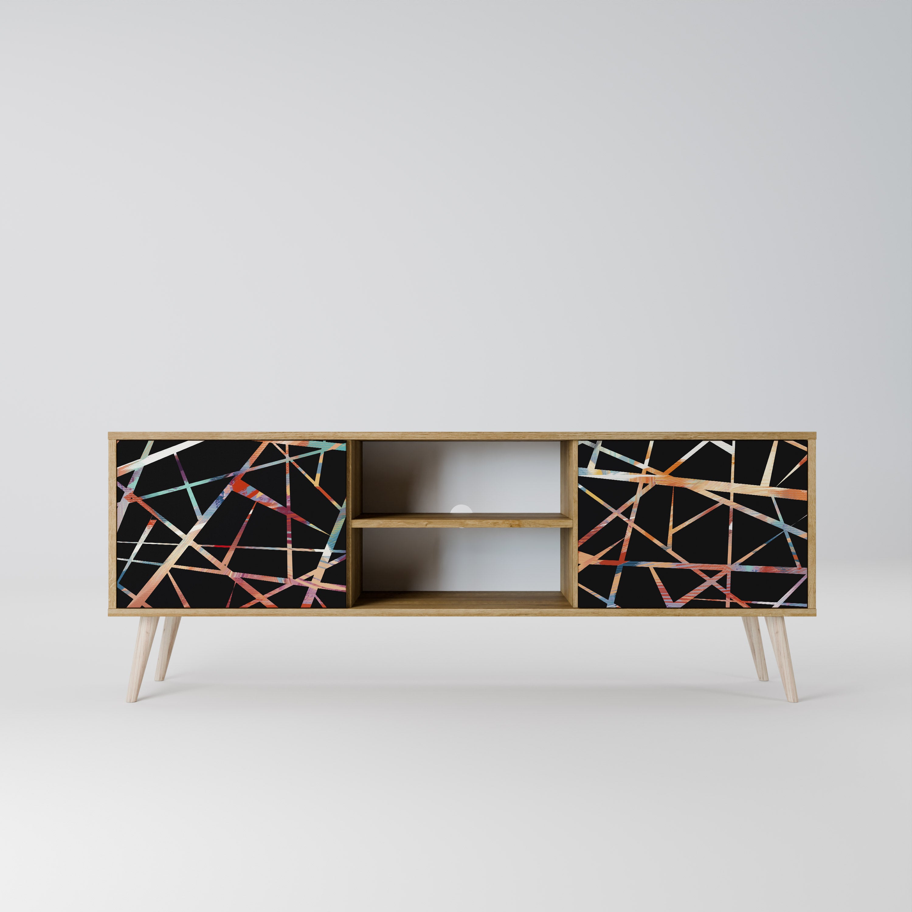 POLYGON VERVE 2-Door TV Stand in Oak Effect
