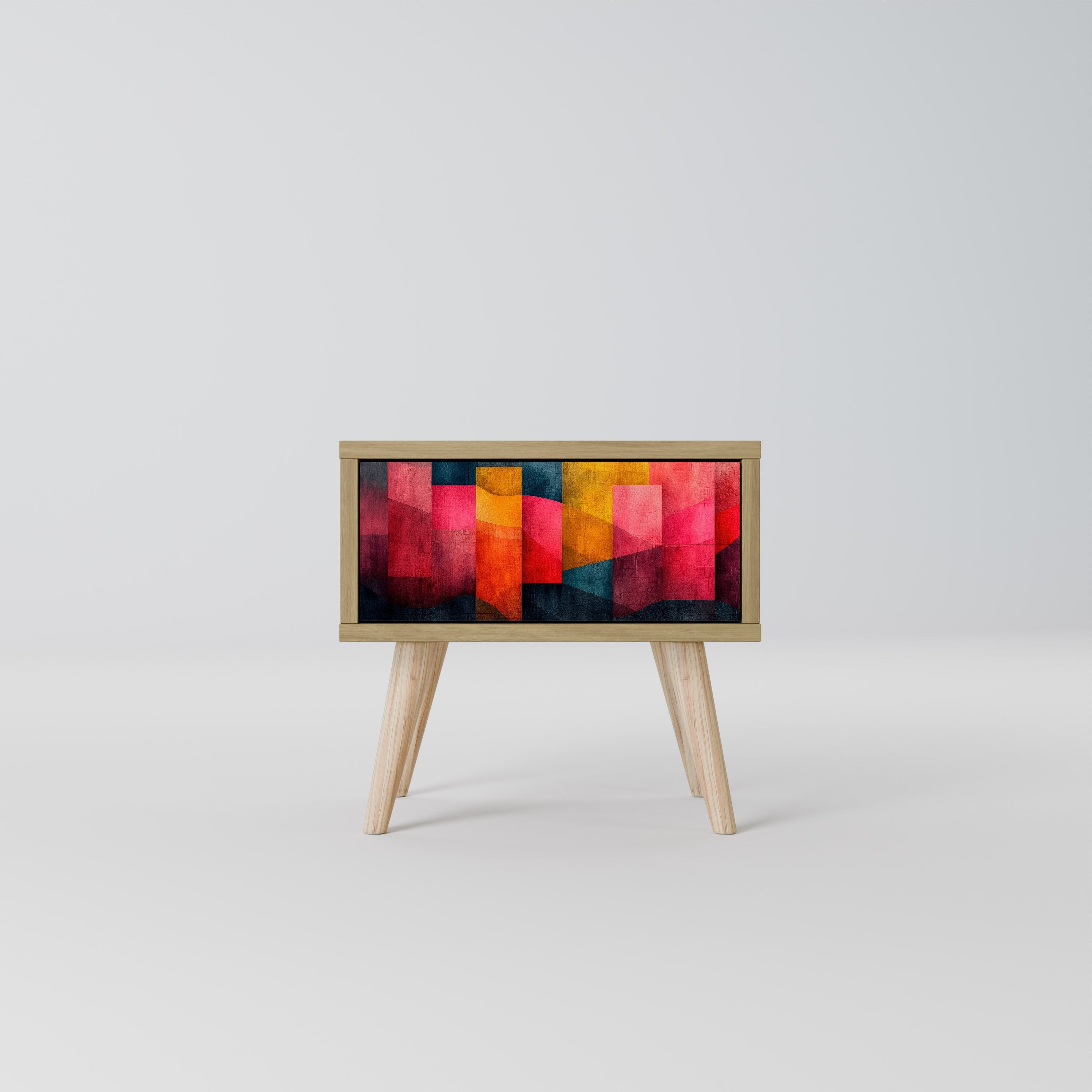 COLOURFUL SOUNDS Κομοδίνο σε εφέ δρυός
