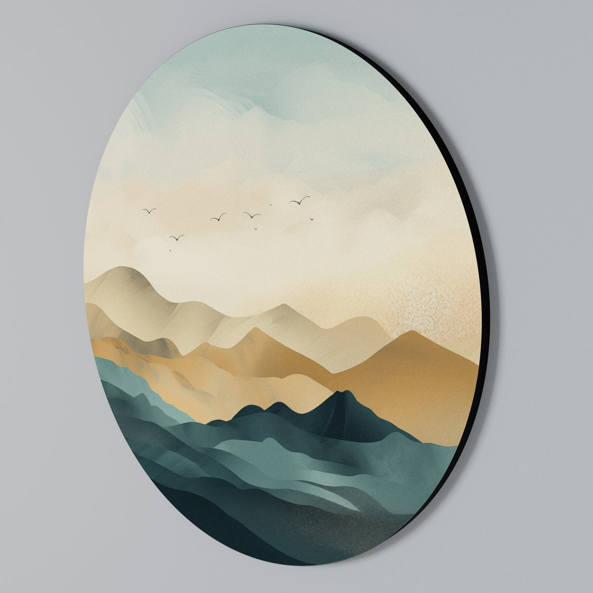 MOUNTAIN MELODY Στρογγυλός πίνακας ζωγραφικής