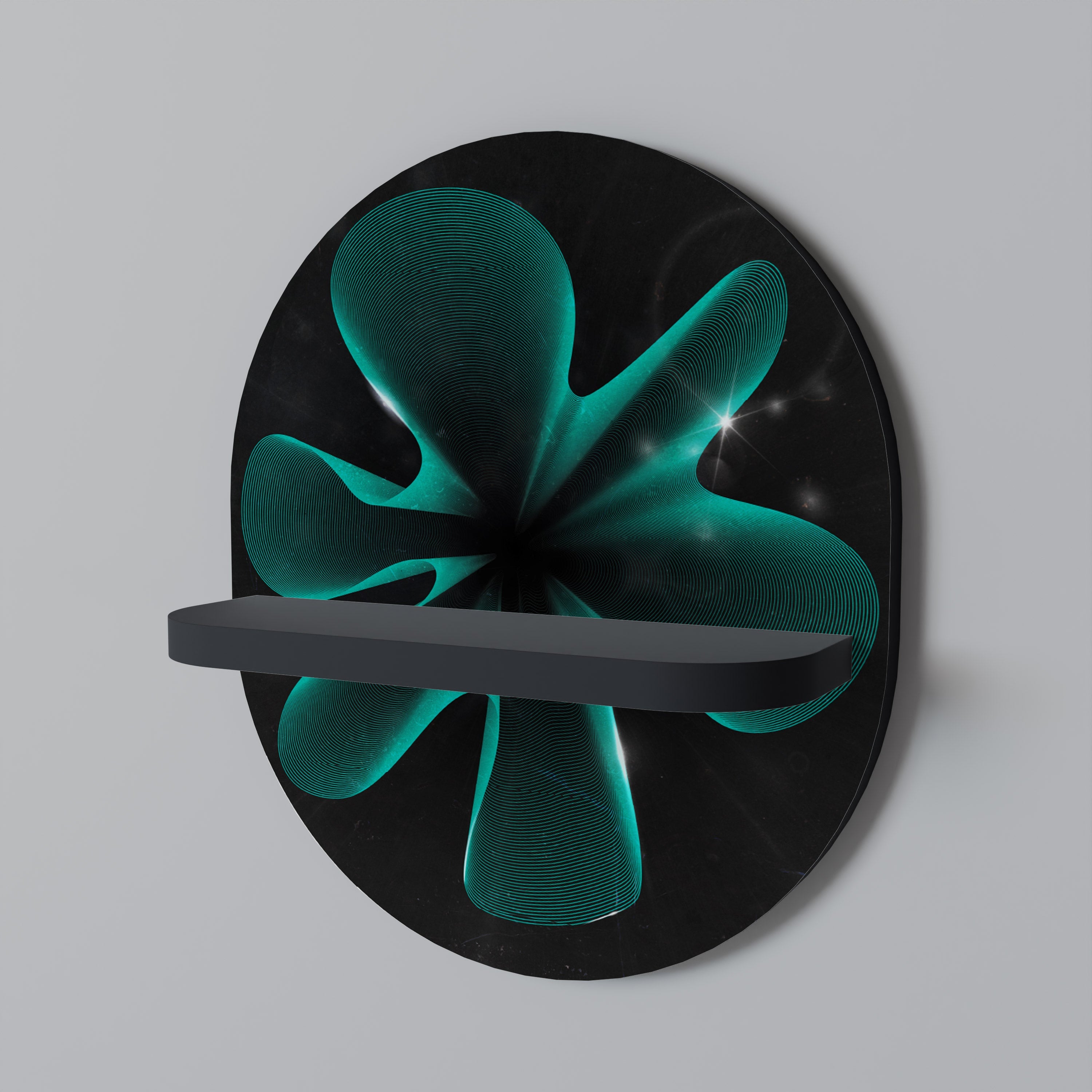 Οβάλ Ράφι ELECTRIC ILLUSION σε Μαύρο Φινίρισμα