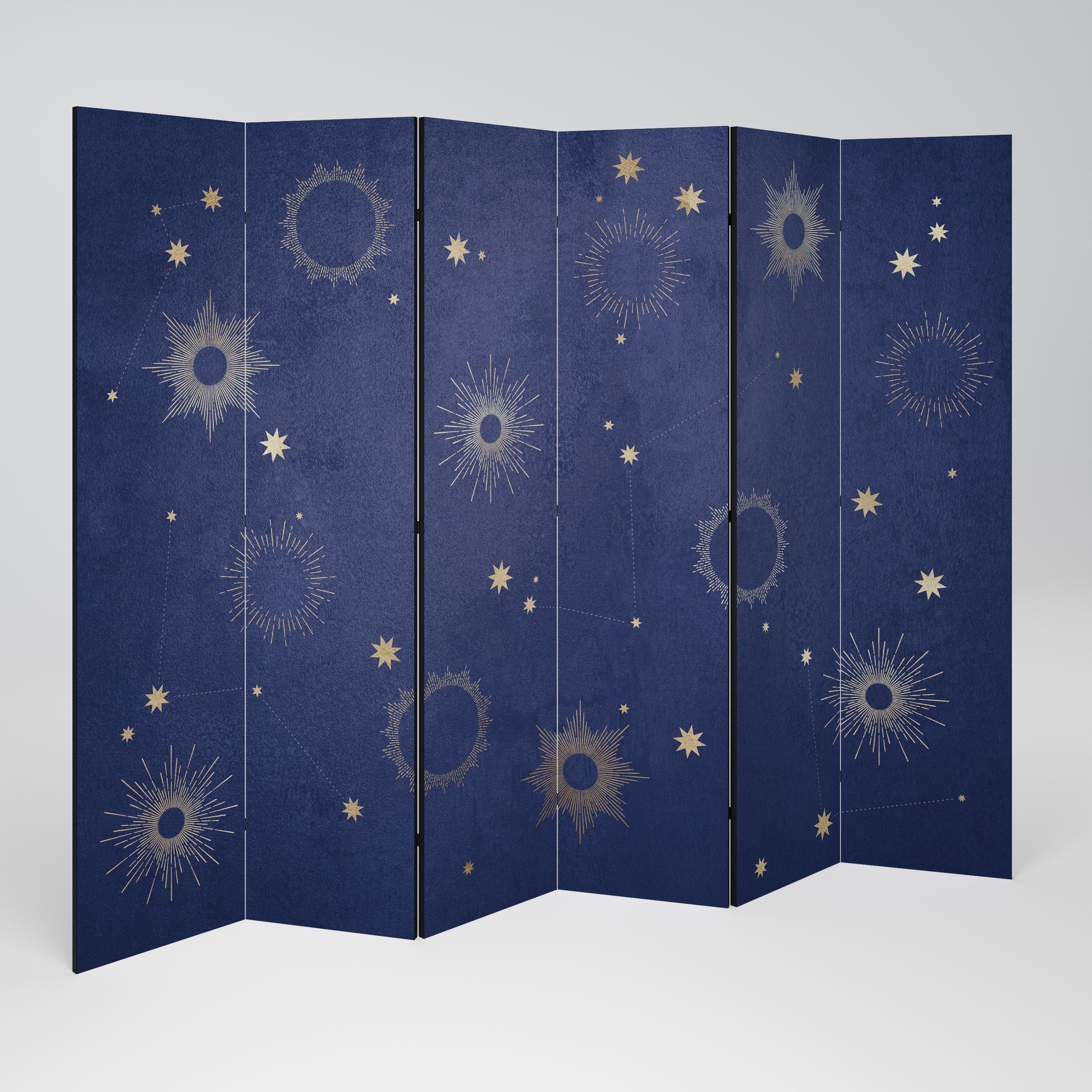 MIDNIGHT PATH Decorative 6-Panel Room Divider