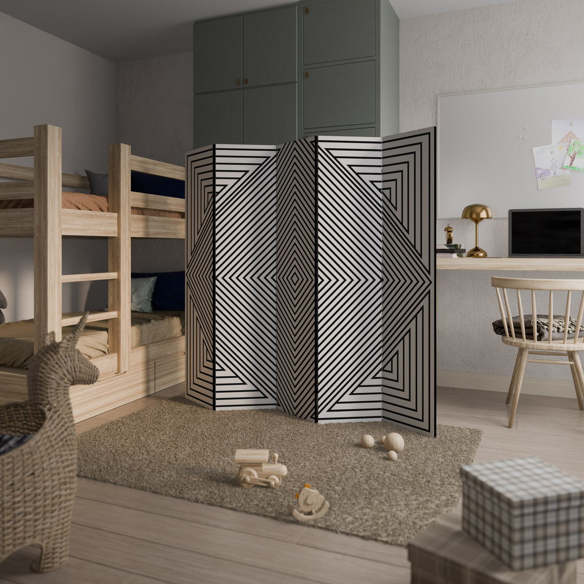 POLYGON ILLUSION Παραβάν με 5 πάνελ