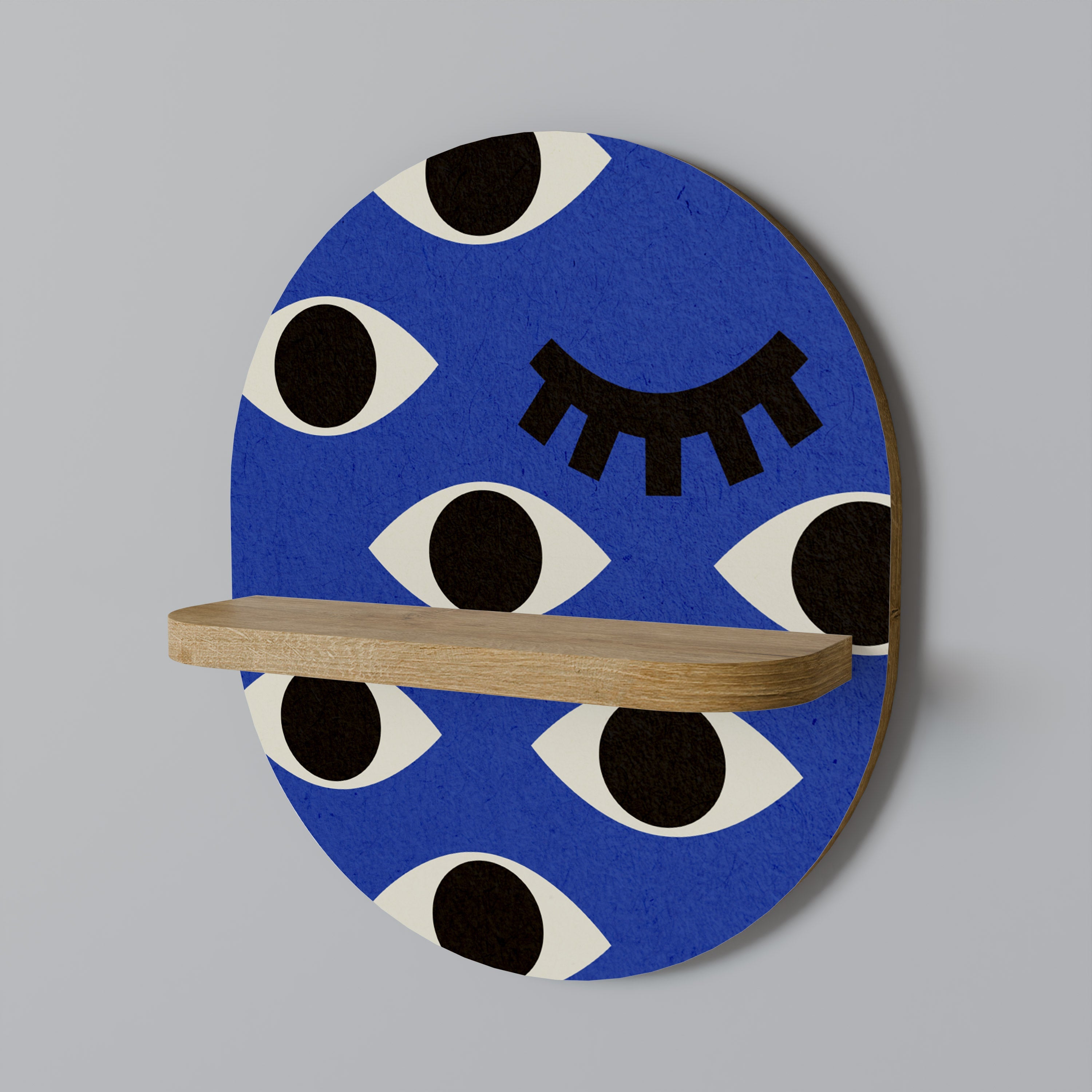 Οβάλ Ράφι GEOMETRIC EYES σε Στυλ Δρυός