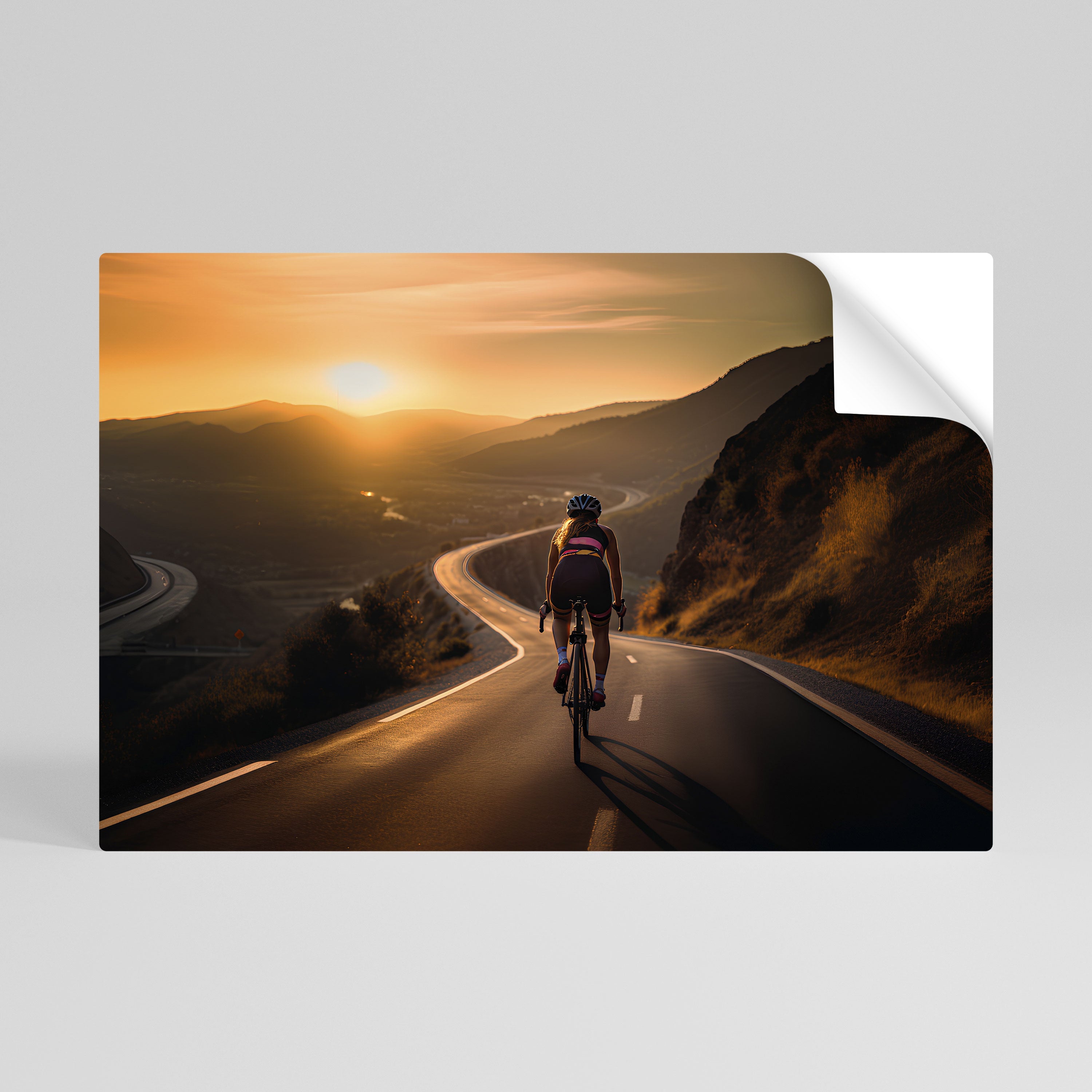 RIDE INTO GOLD Οριζόντια αφίσα με κολλήματα και ξεφλουδίσματα