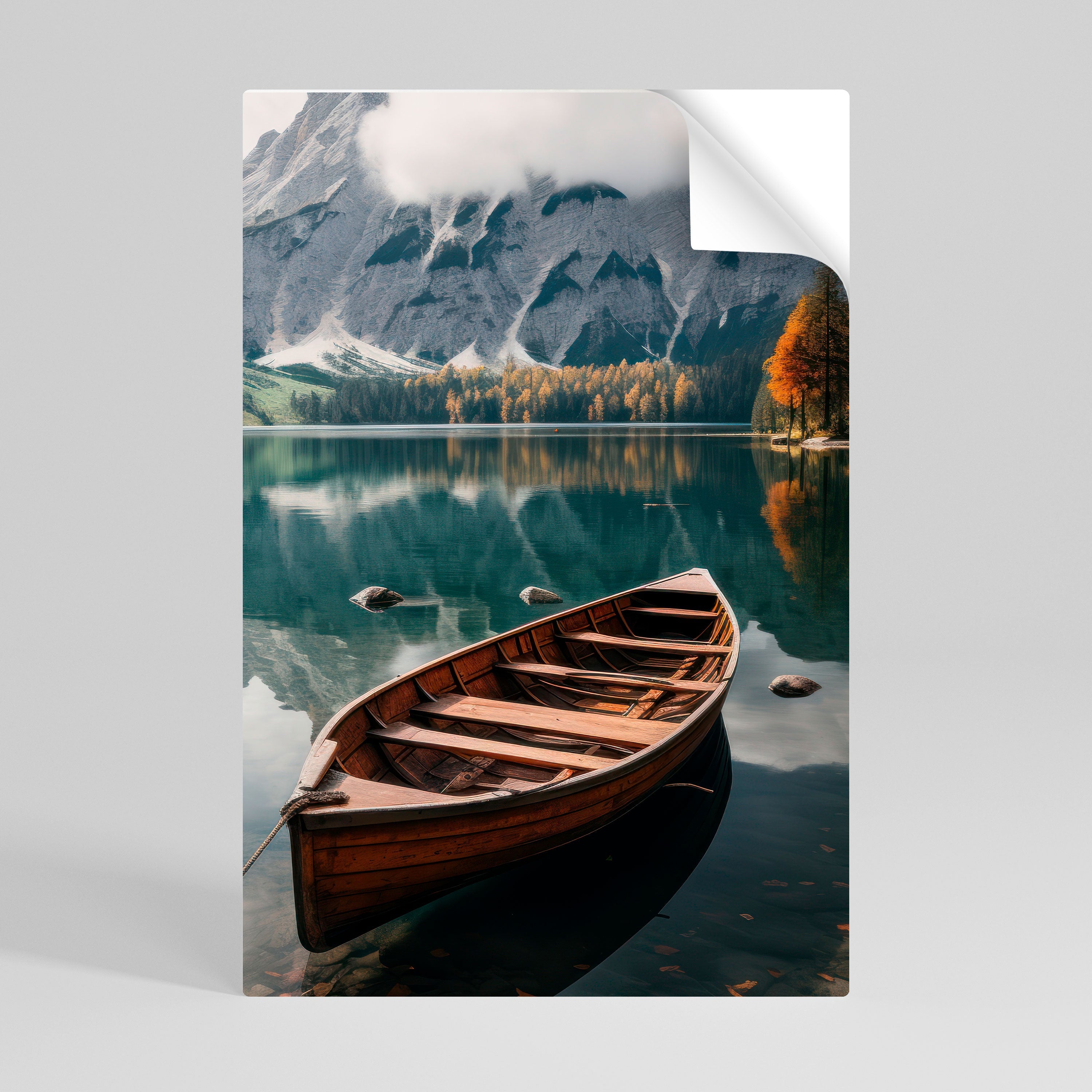 MOUNTAINSIDE REFLECTIONS Peel and Stick Vertical Poster