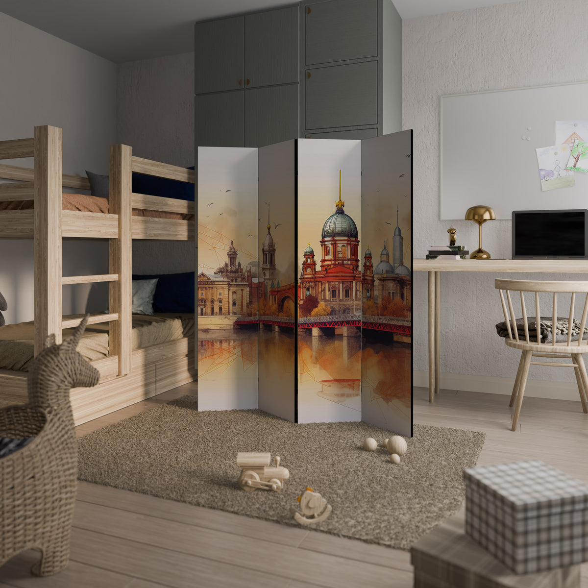 BERLIN SPIRIT 4-Panel Room Divider
