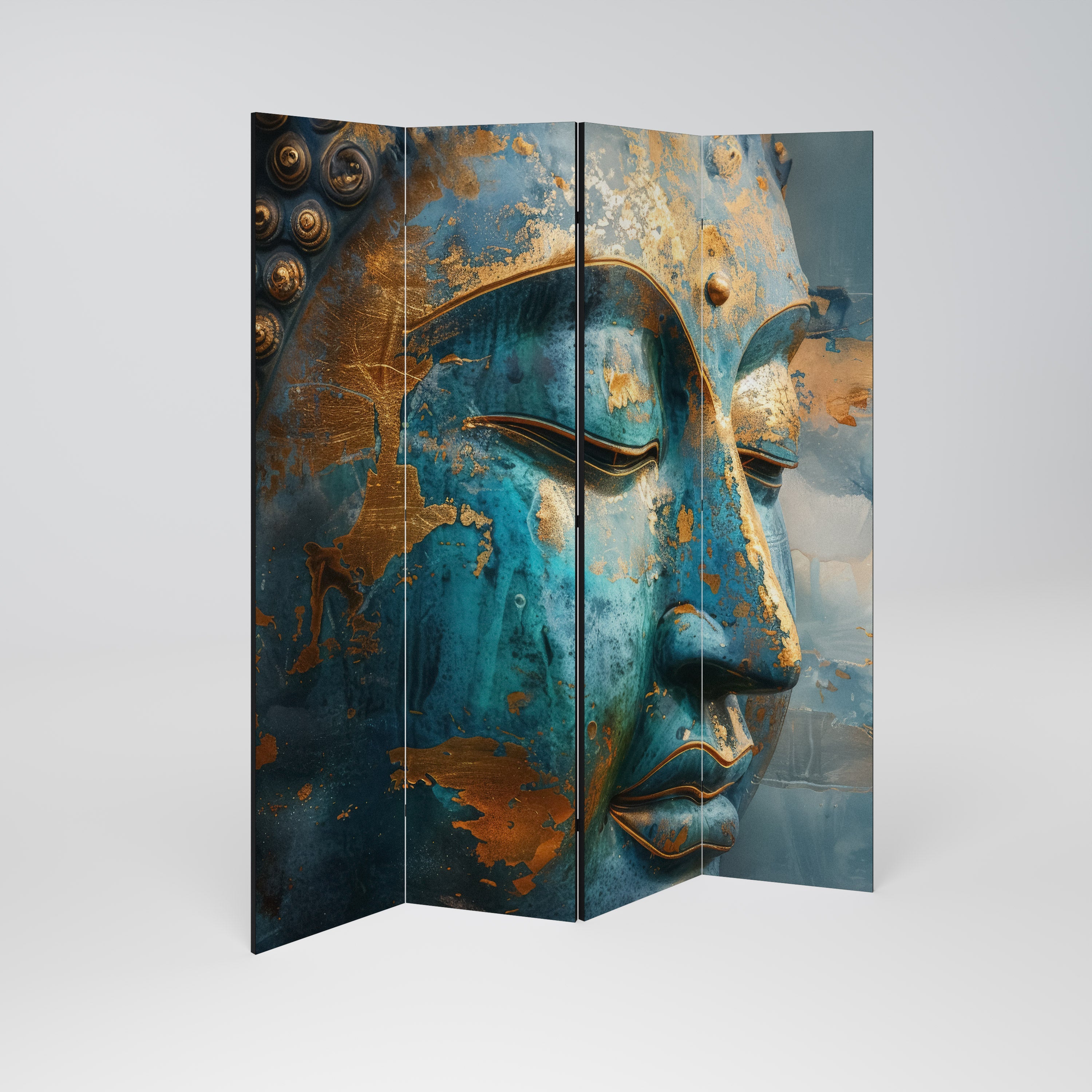 ENIGMATIC STILLNESS Decorative 4-Panel Room Divider