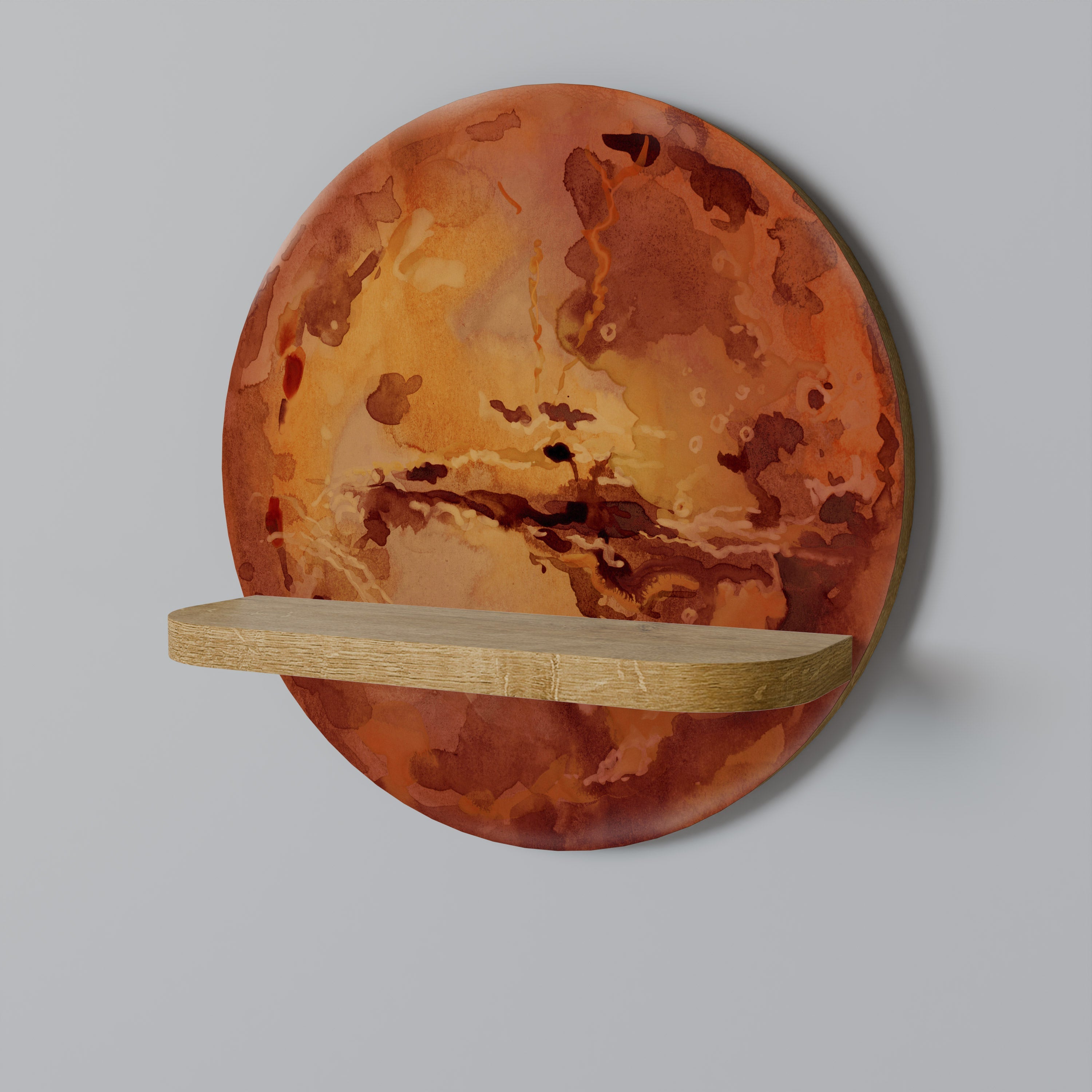 Στρογγυλό ράφι MARS TREAD σε στιλ δρυός