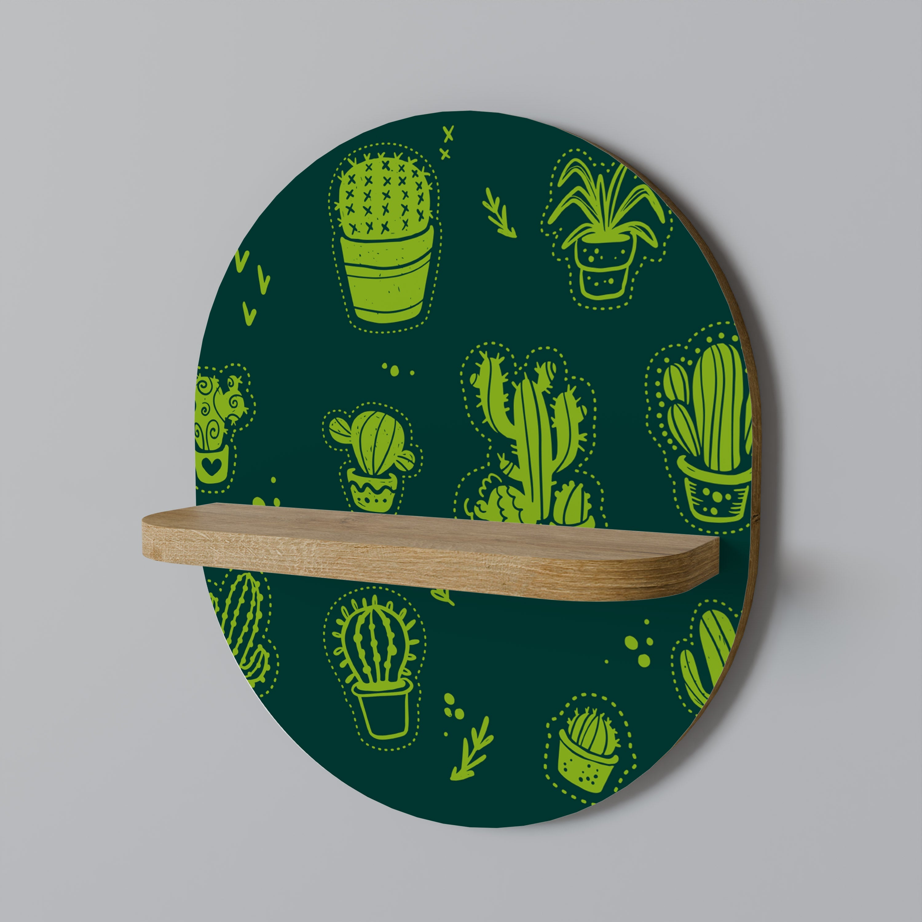 Οβάλ Ράφι DESERT GREEN σε Στυλ Δρυός