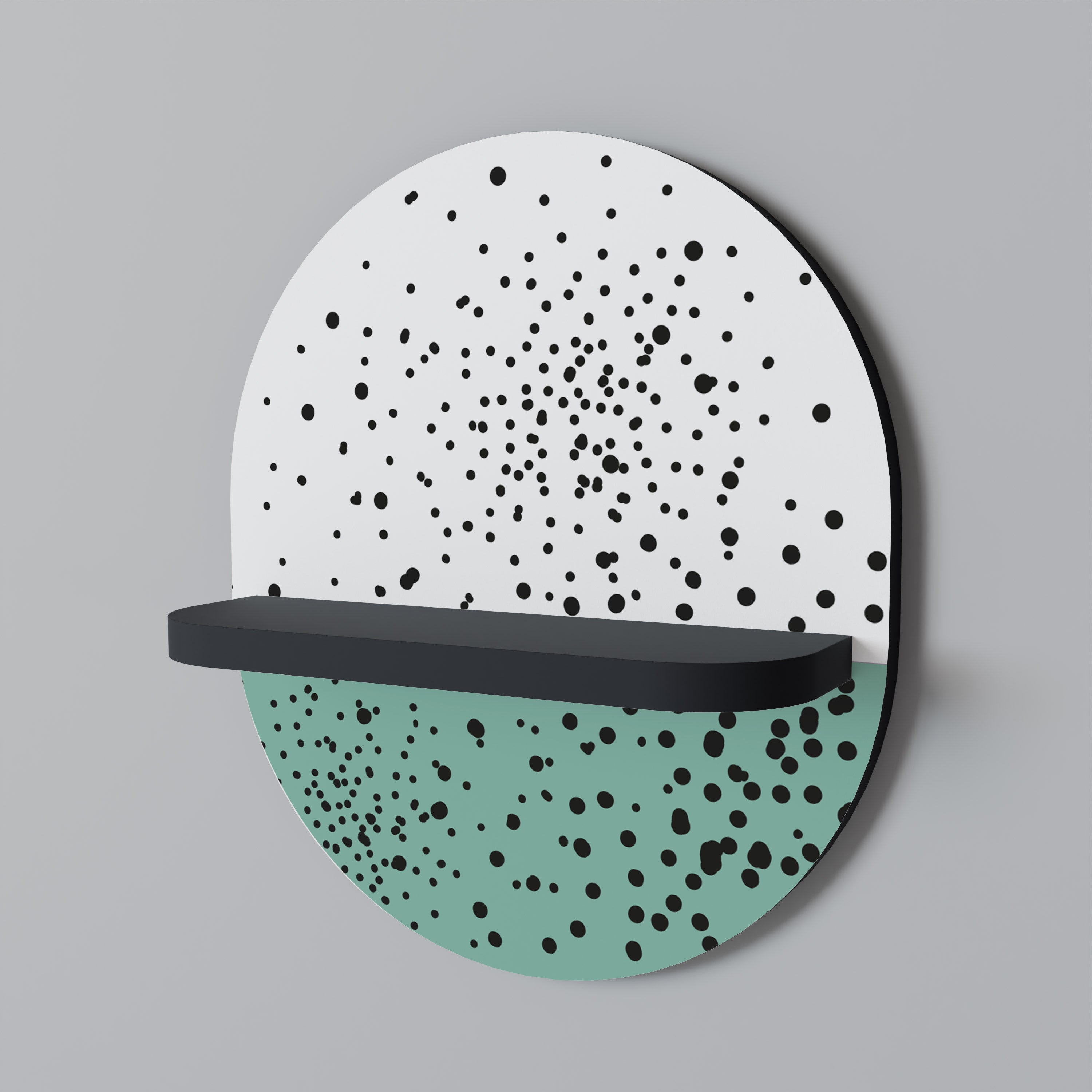 Οβάλ Ράφι DOTTED DELIGHTS σε Μαύρο Φινίρισμα