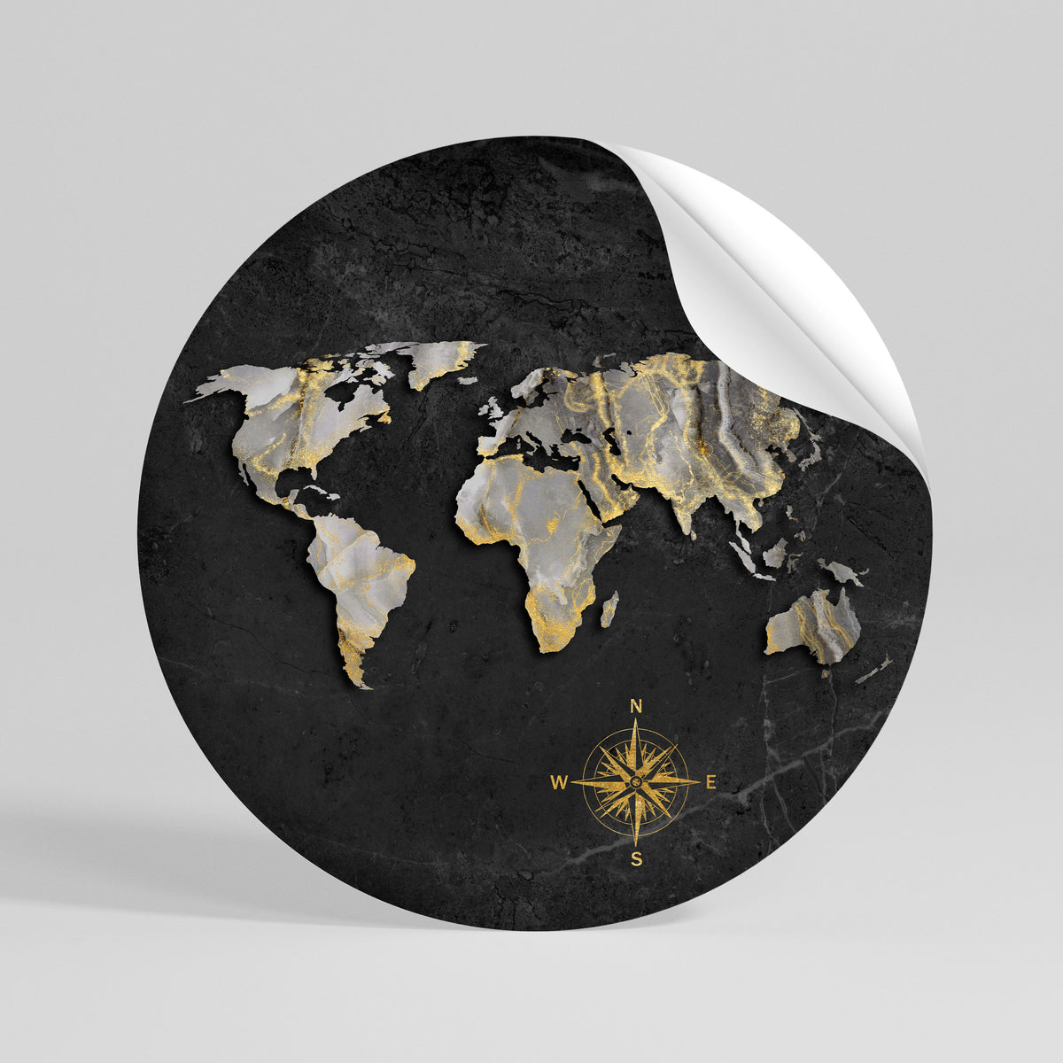 ELEGANT WORLDWIDE Αυτοκόλλητη Αφίσα στρογγυλή