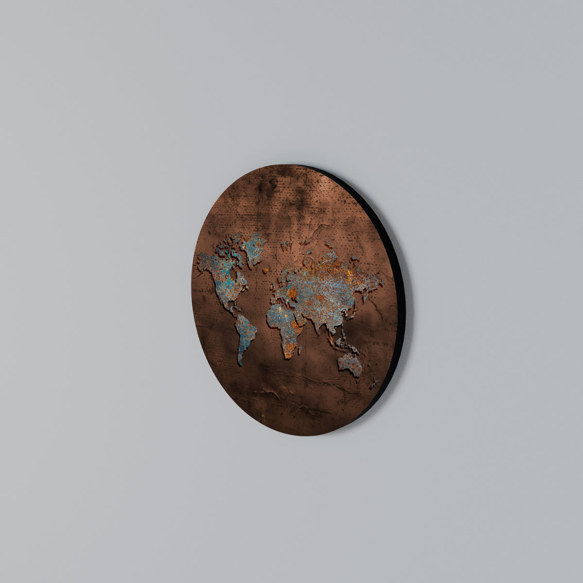 METALLIC MAP OF MEMORIES Στρογγυλός πίνακας ζωγραφικής