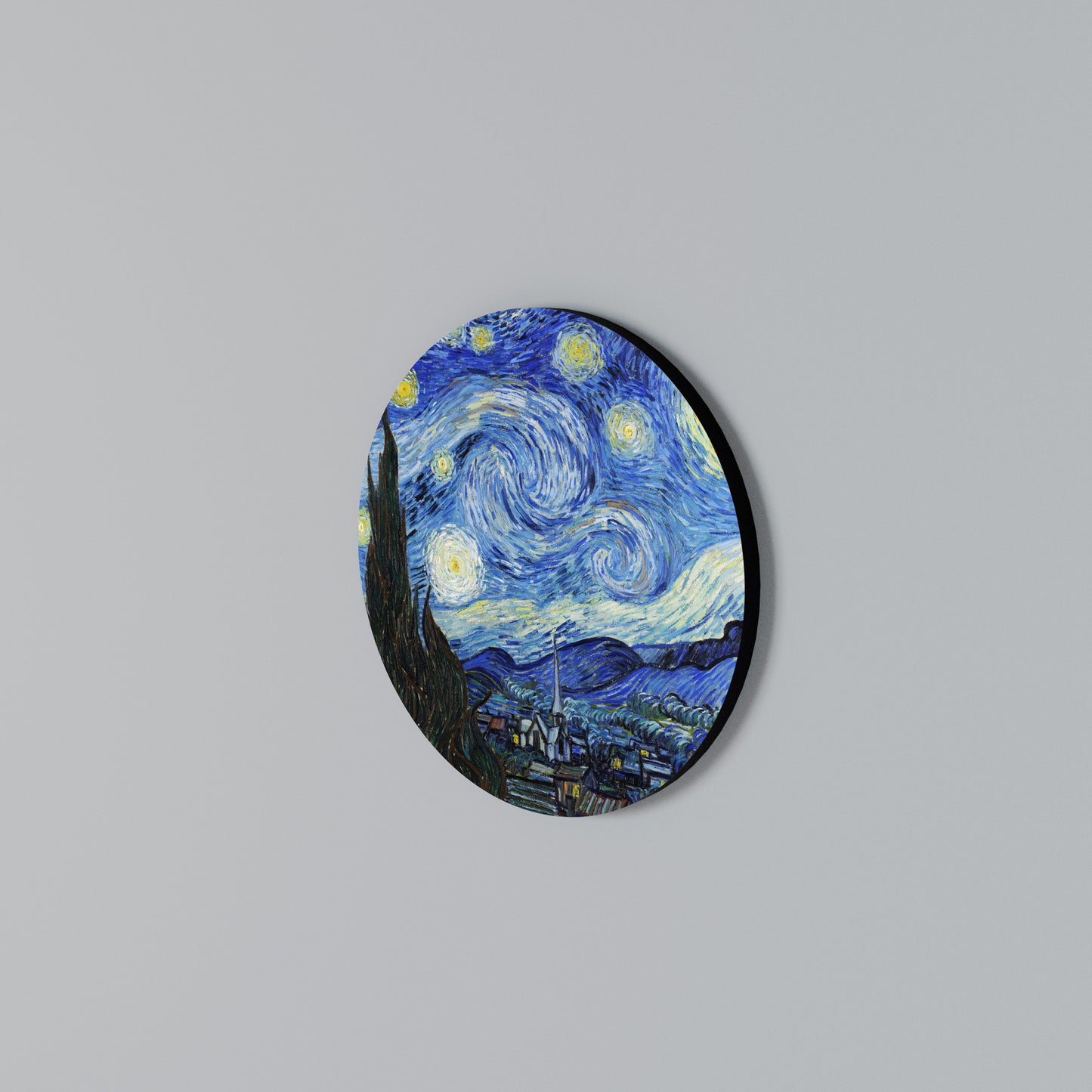 STARRY NIGHT Στρογγυλός πίνακας ζωγραφικής