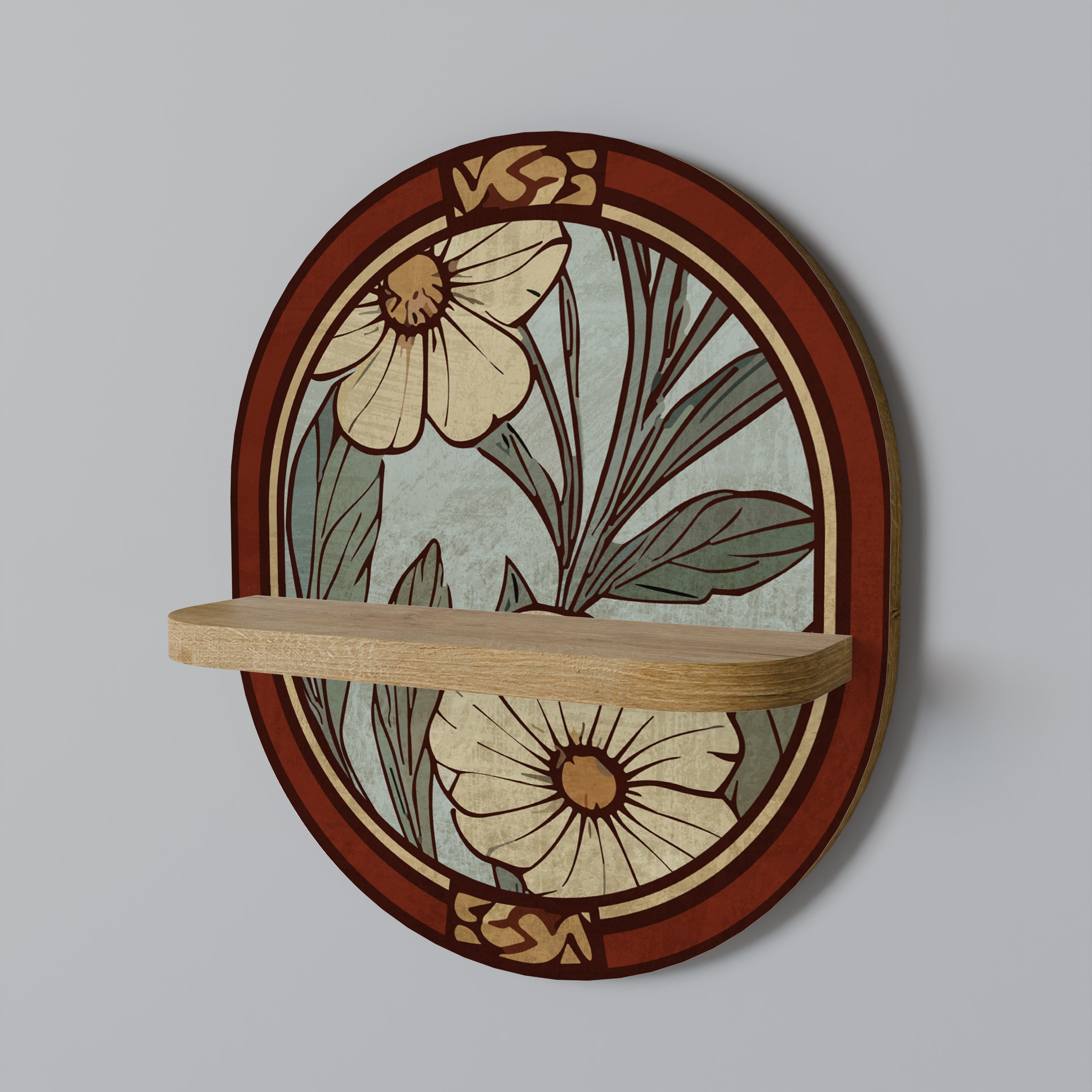 Οβάλ Ράφι HERITAGE BLOSSOM σε Στυλ Δρυός
