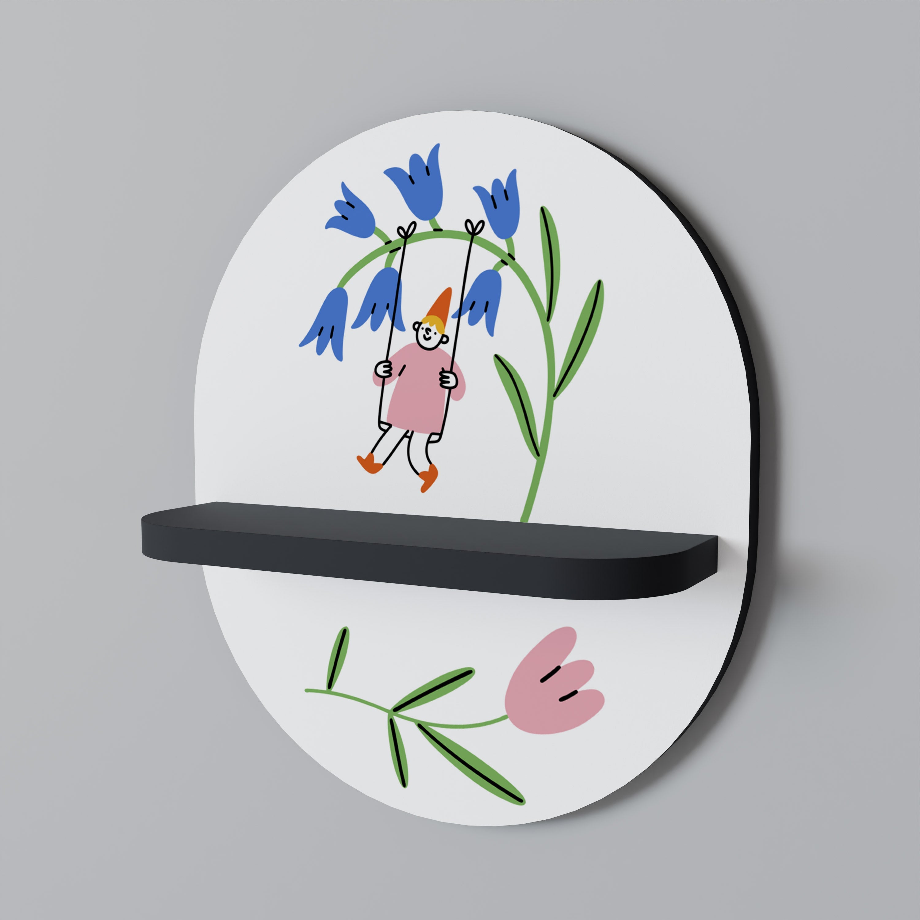 Οβάλ Ράφι GARDEN JOY σε Μαύρο Φινίρισμα