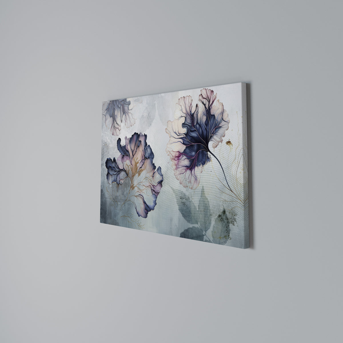 ICY BLOSSOMS Horizontal Canvas Print