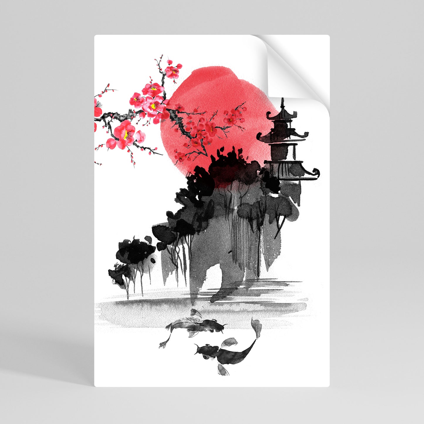 CHERRY SHADOWS Αυτοκόλλητη Αφίσα κάθετη