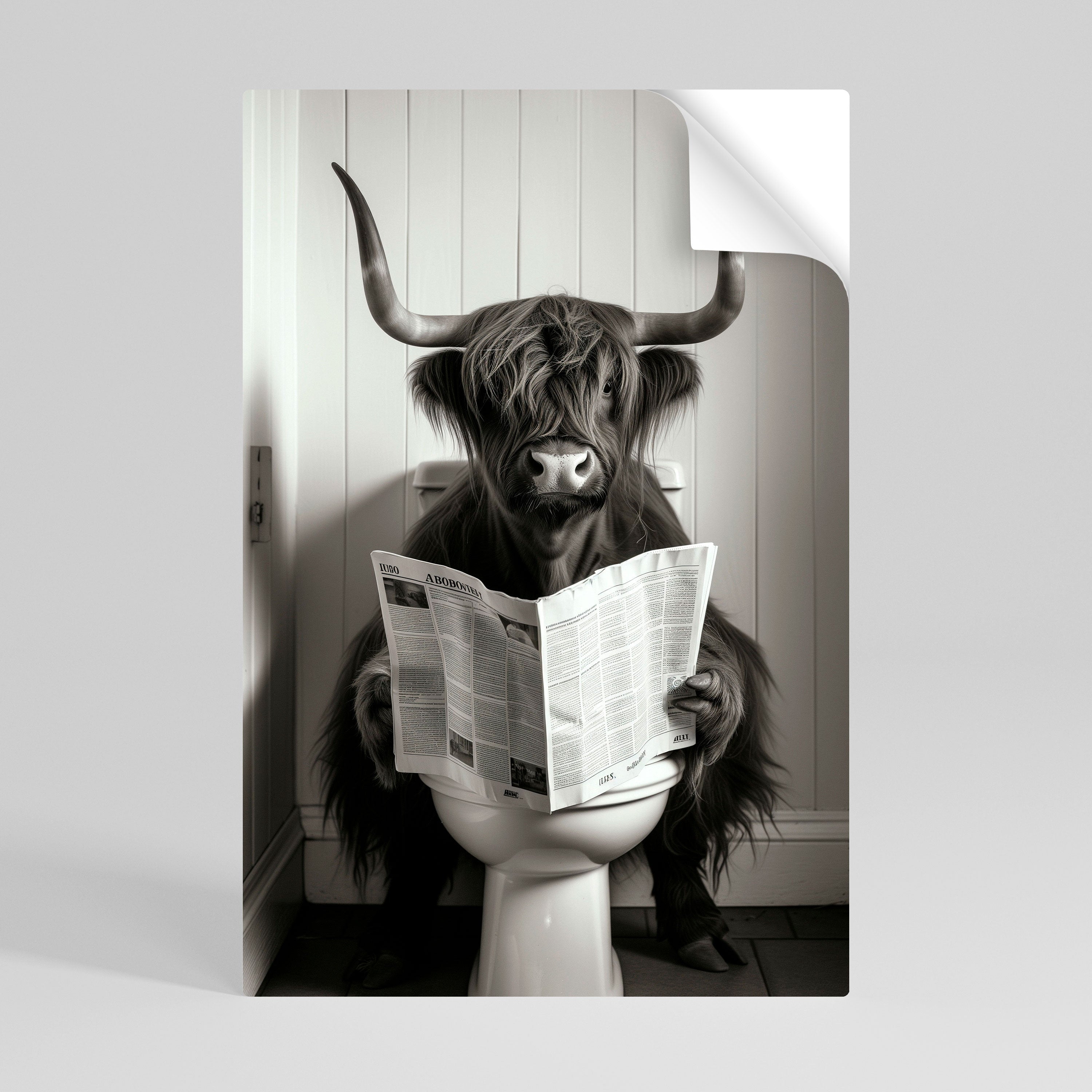 MOO-DY NEWS BREAK Αφίσα με ξεφλουδισμένο και κολλημένο νήμα