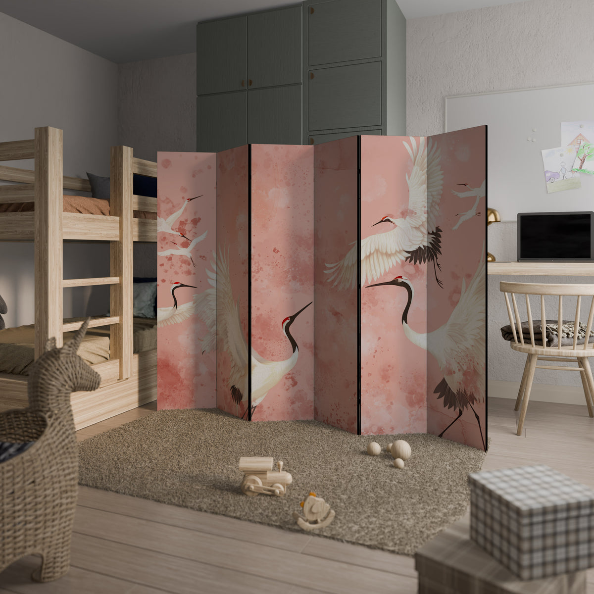 CRANE DANCE 6-Panel Room Divider