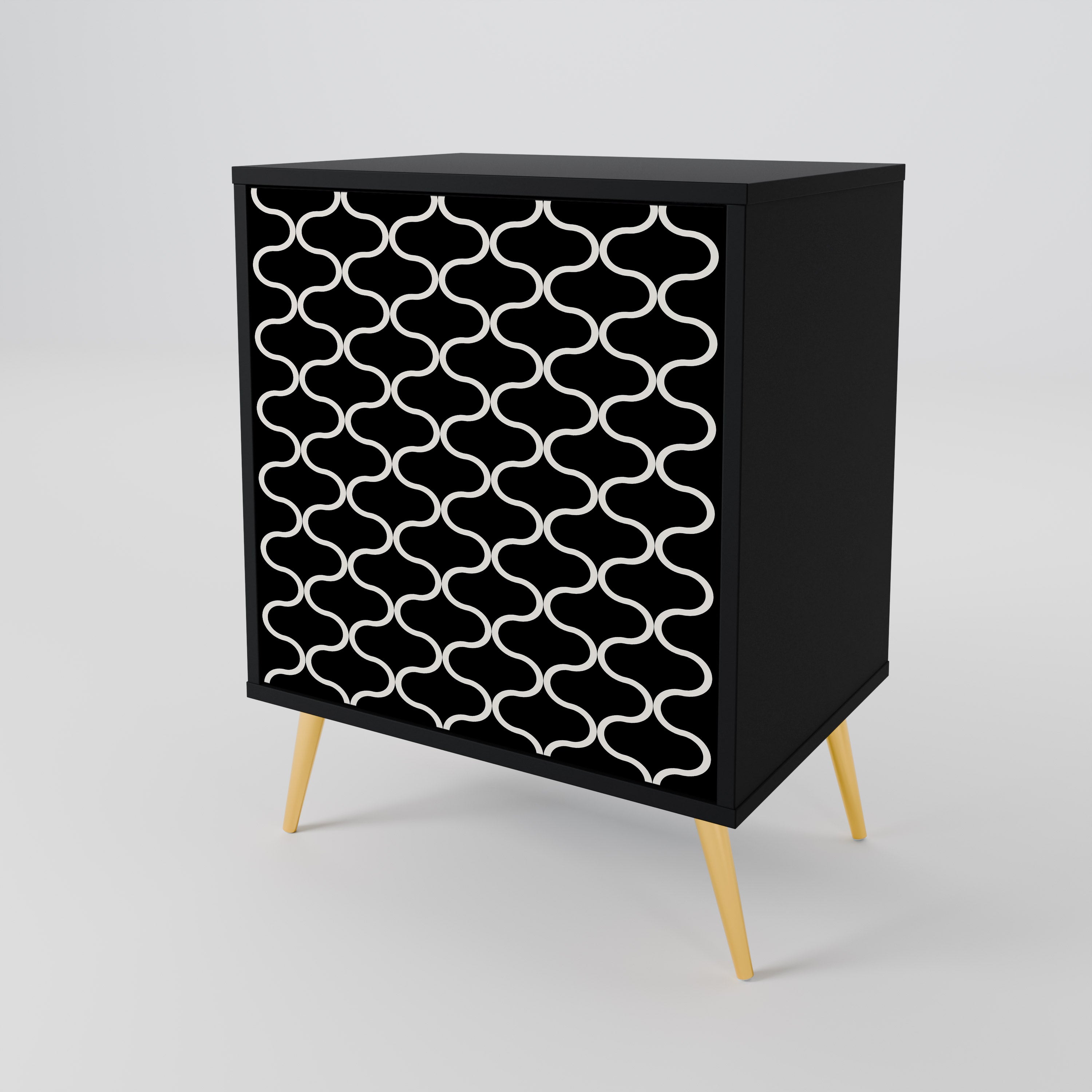 TESSELATED BLACKNESS 1-Door Sideboard