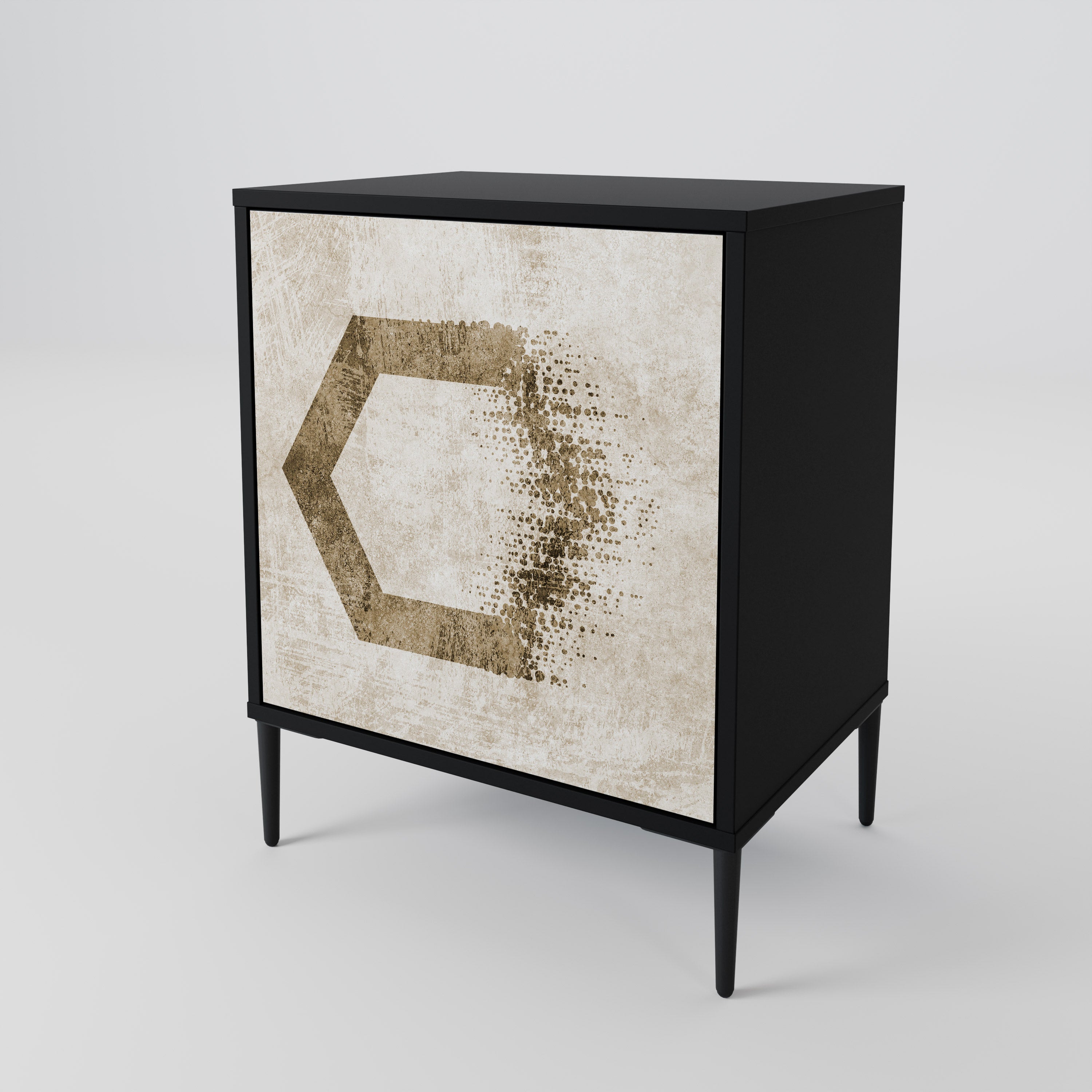 HEXAGONAL SHAPES 1-Door Sideboard