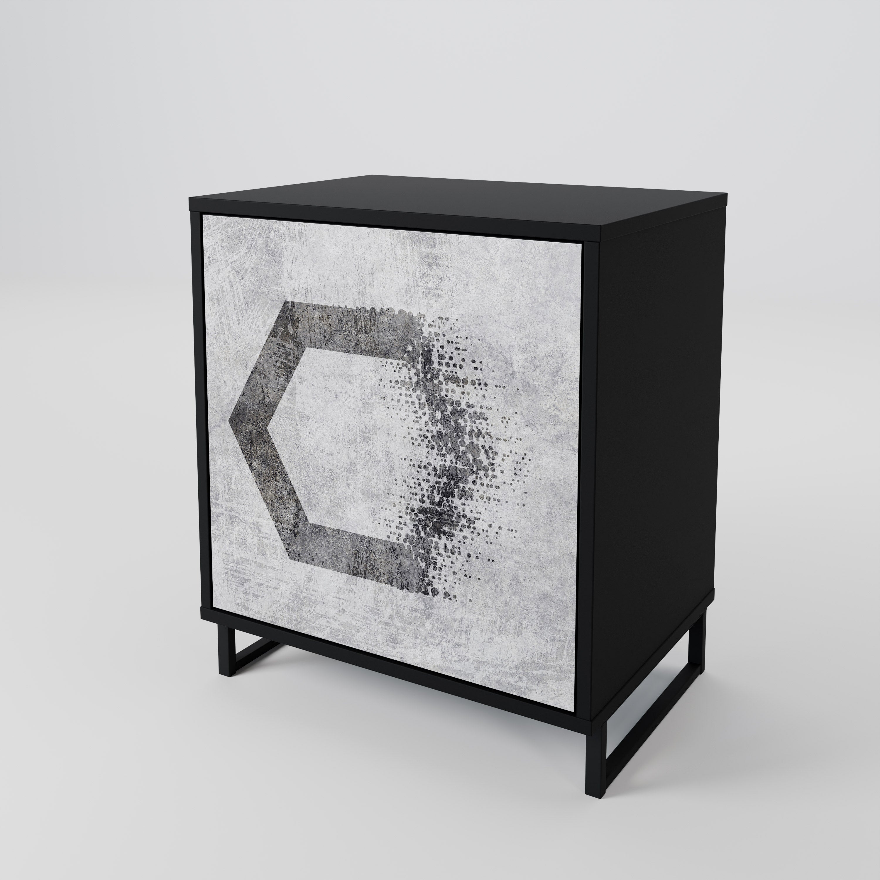 HEXAGONAL FIGURES 1-Door Sideboard