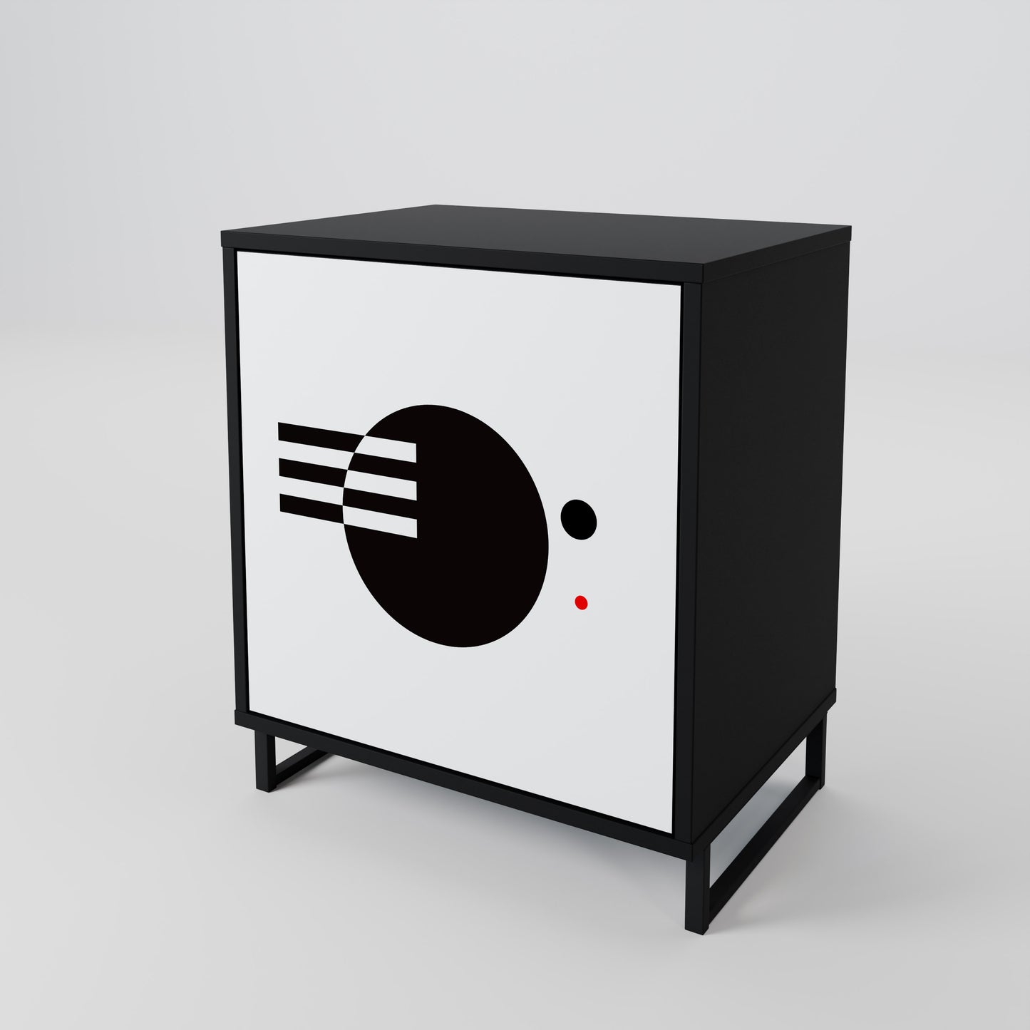 BLACK AND WHITE COMBINATION Μπουφές 1-θύρας