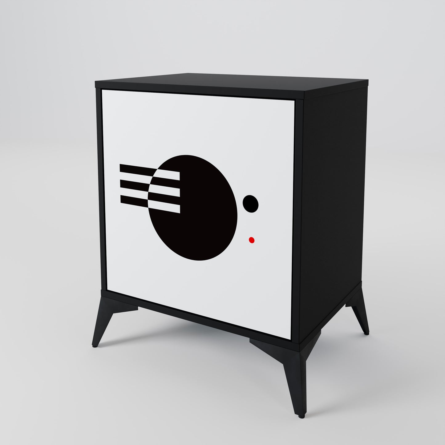 BLACK AND WHITE COMBINATION Μπουφές 1-θύρας