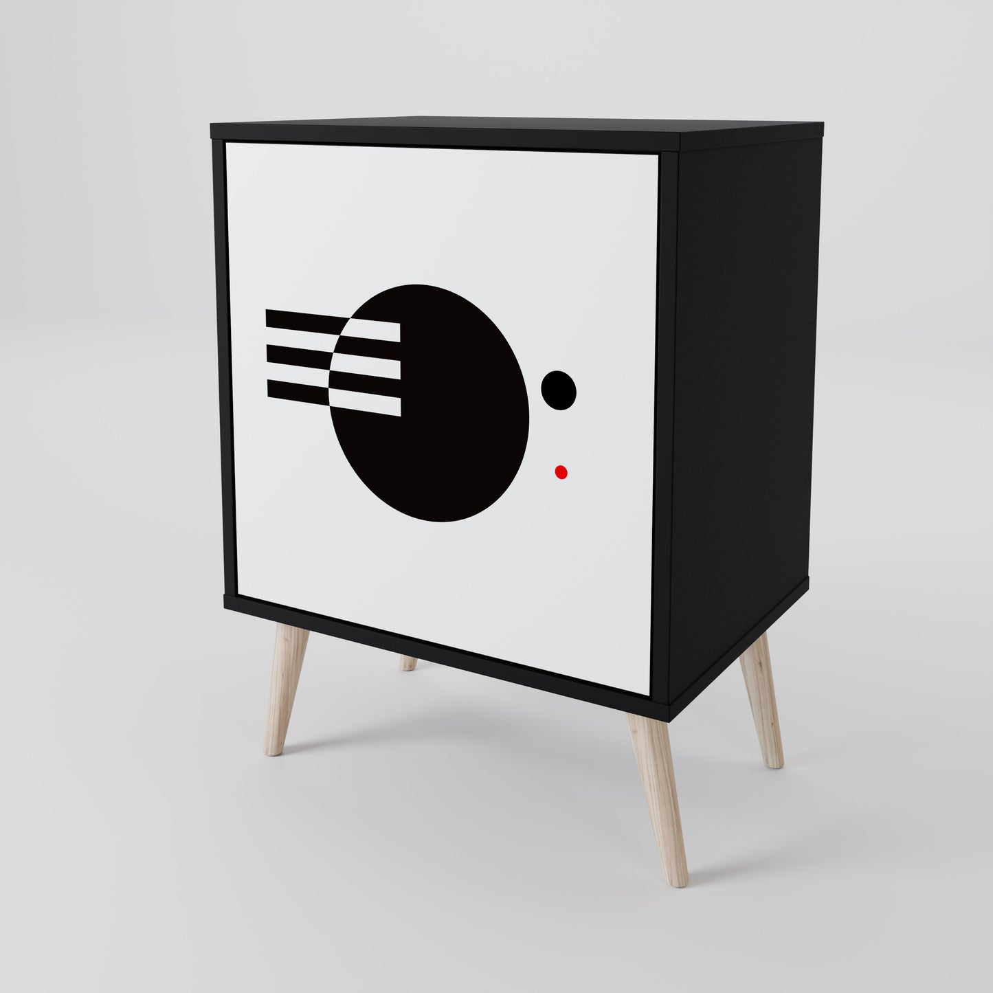 BLACK AND WHITE COMBINATION Μπουφές 1-θύρας