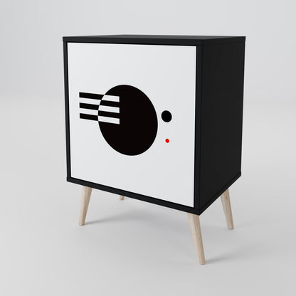 BLACK AND WHITE COMBINATION Μπουφές 1-θύρας