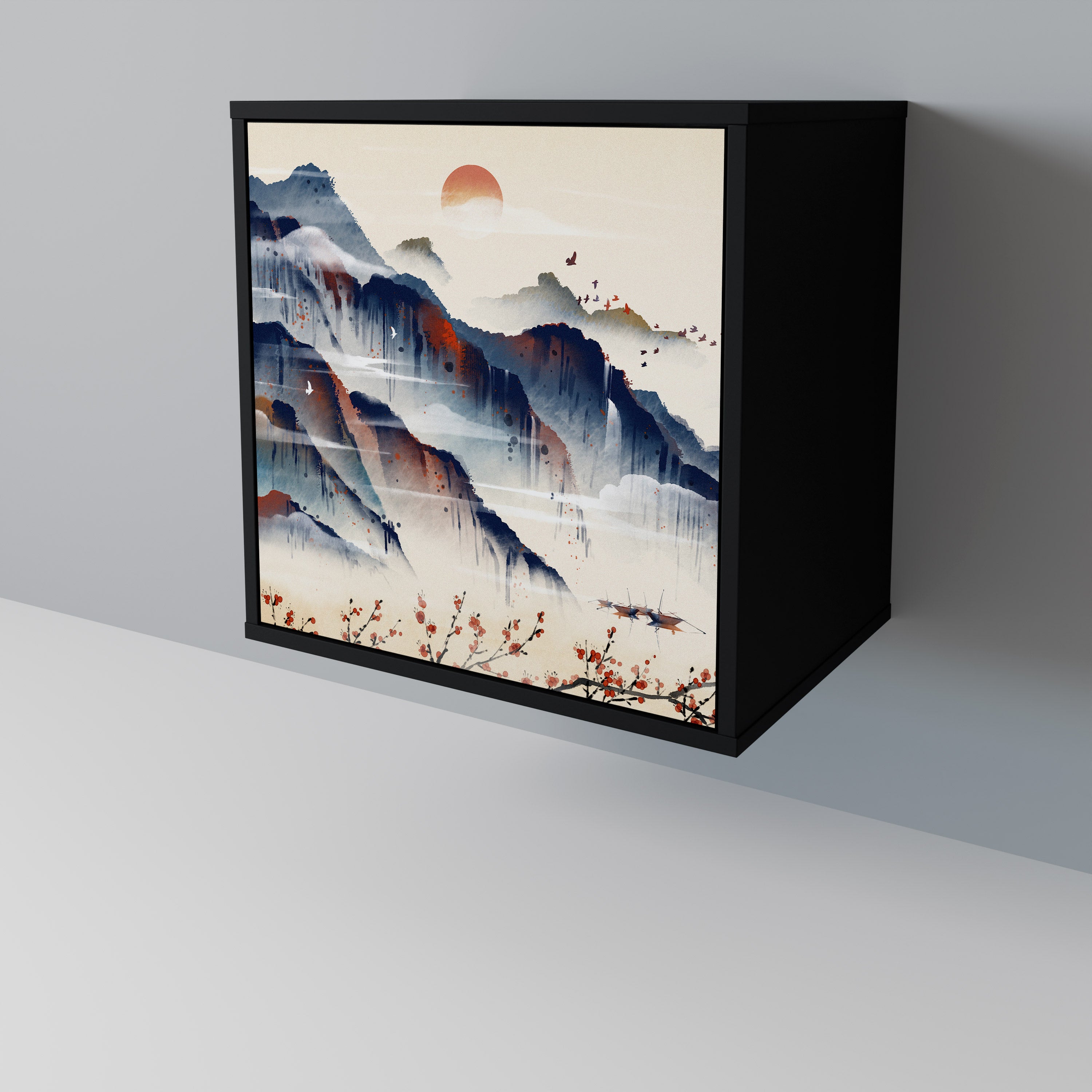 JAPANESE LANDSCAPE 1-Door Sideboard