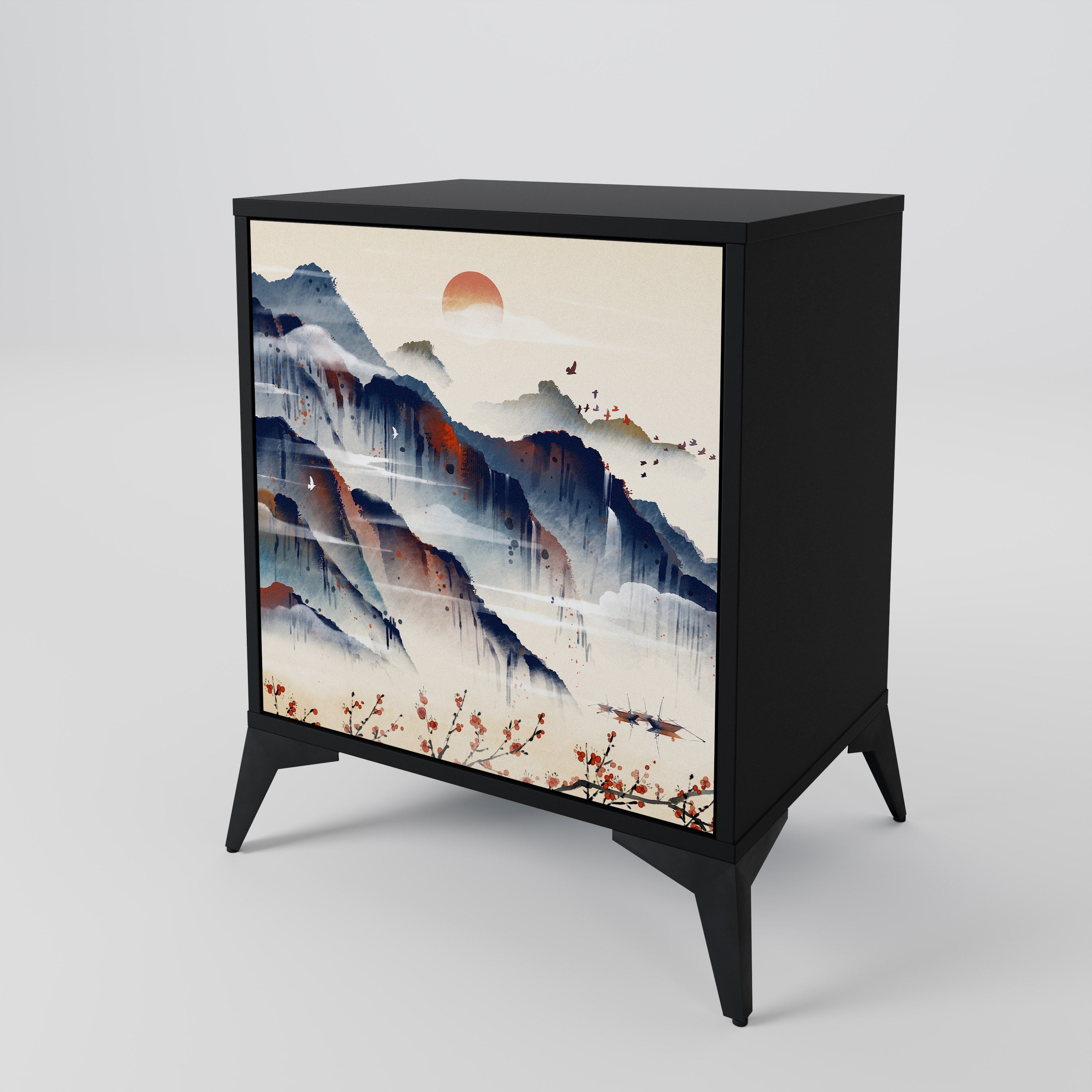 JAPANESE LANDSCAPE 1-Door Sideboard