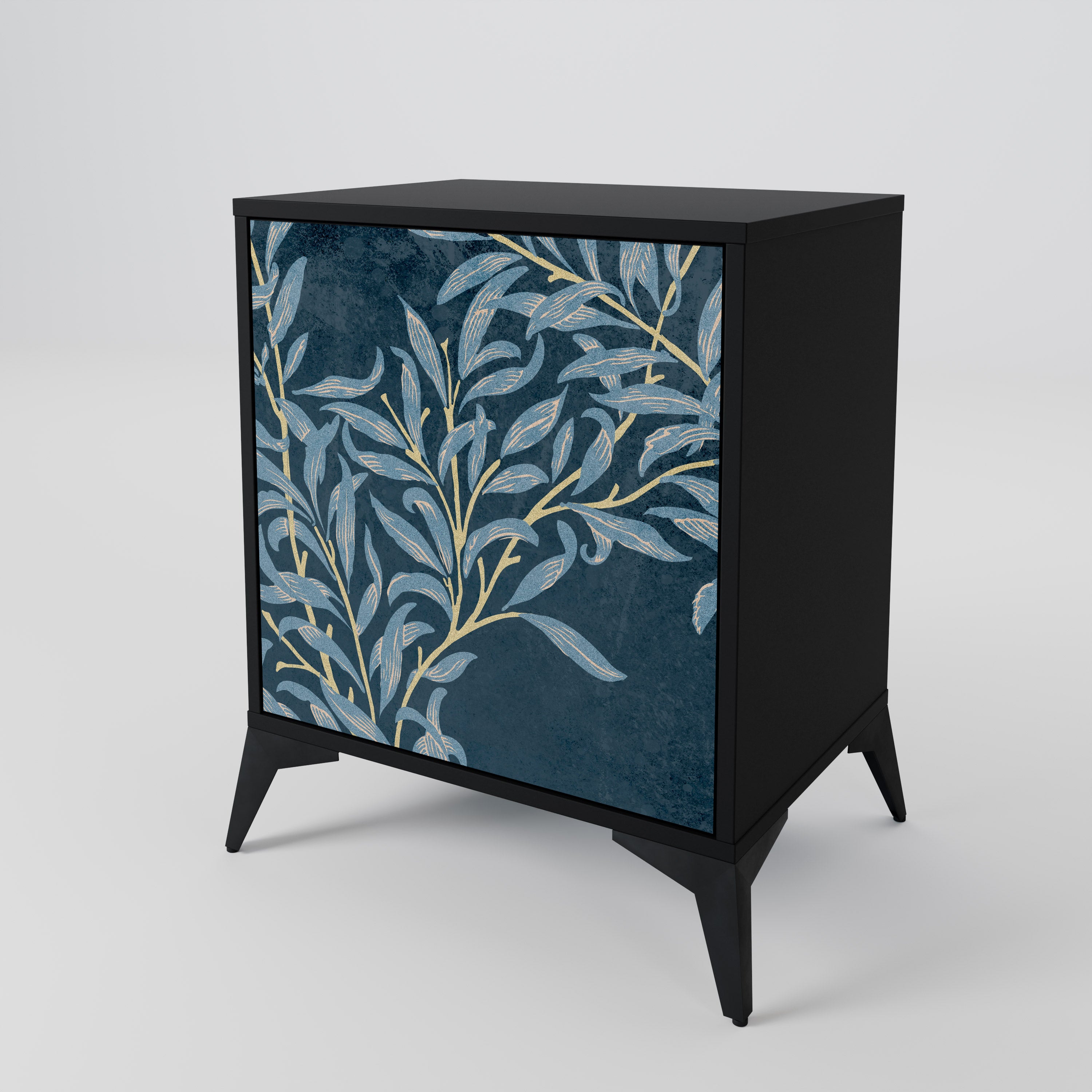 BLUE LEAVES 1-Door Sideboard