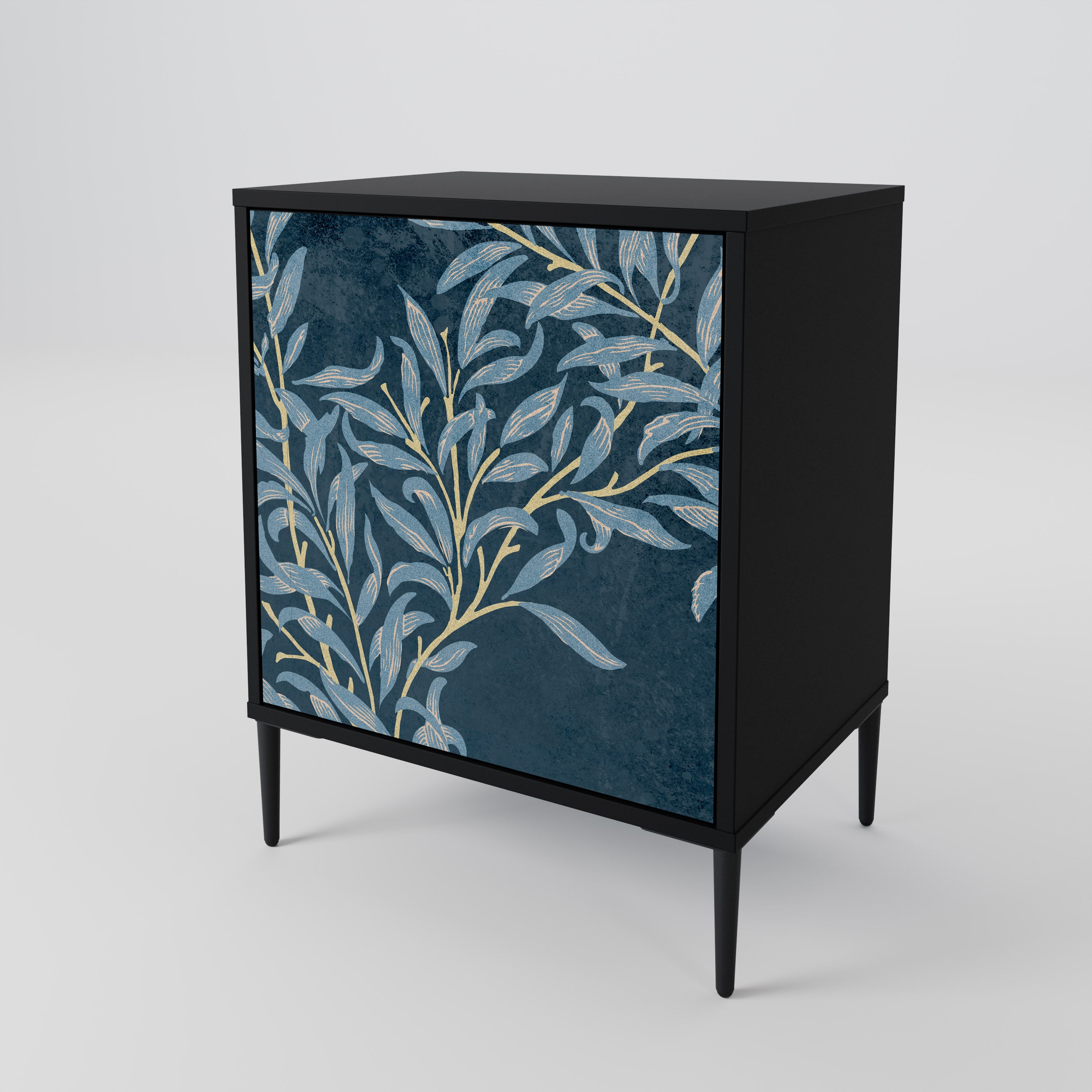 BLUE LEAVES 1-Door Sideboard