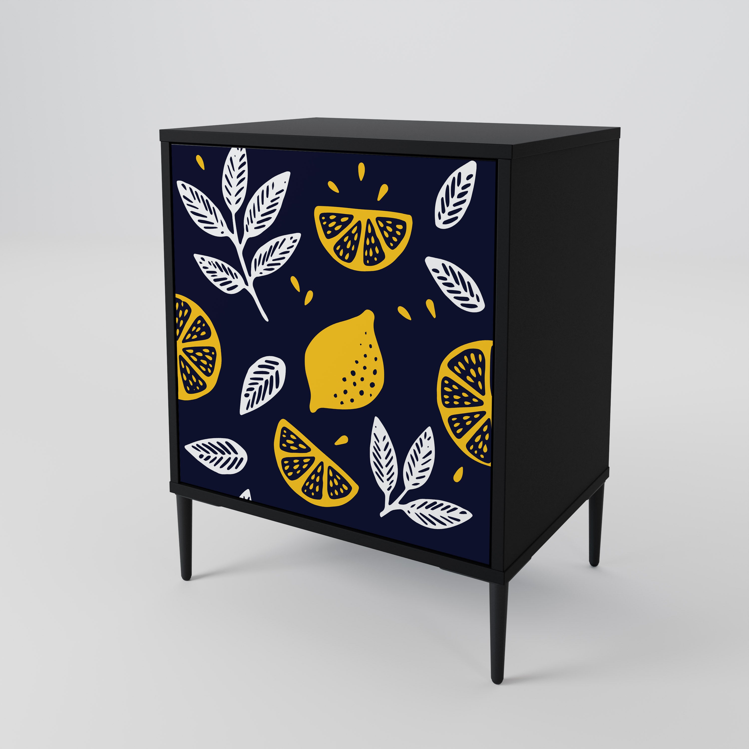 CITRUS BLACK AND WHITE 1-Door Sideboard