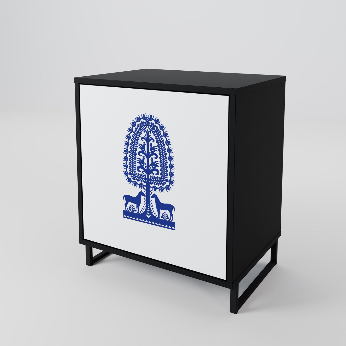 POLISH FOLK ART 1-Door Sideboard