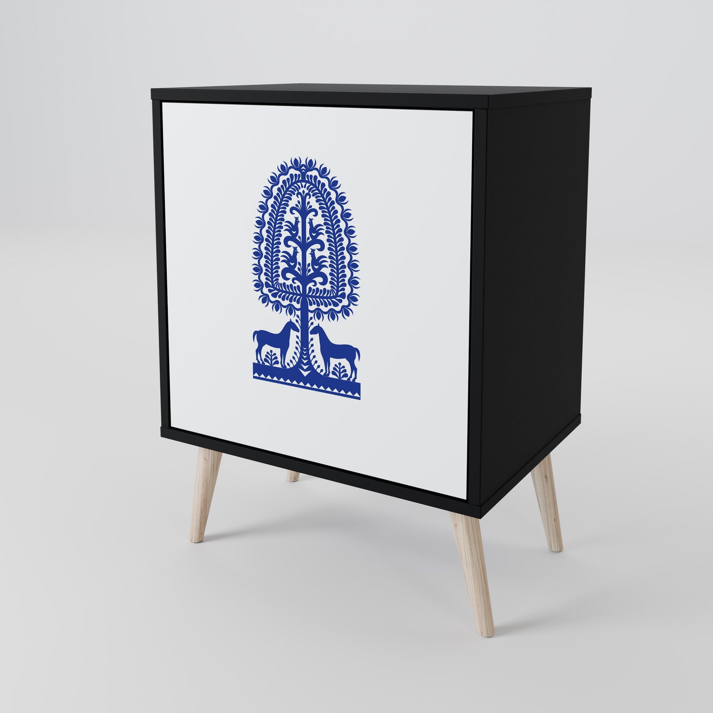POLISH FOLK ART 1-Door Sideboard