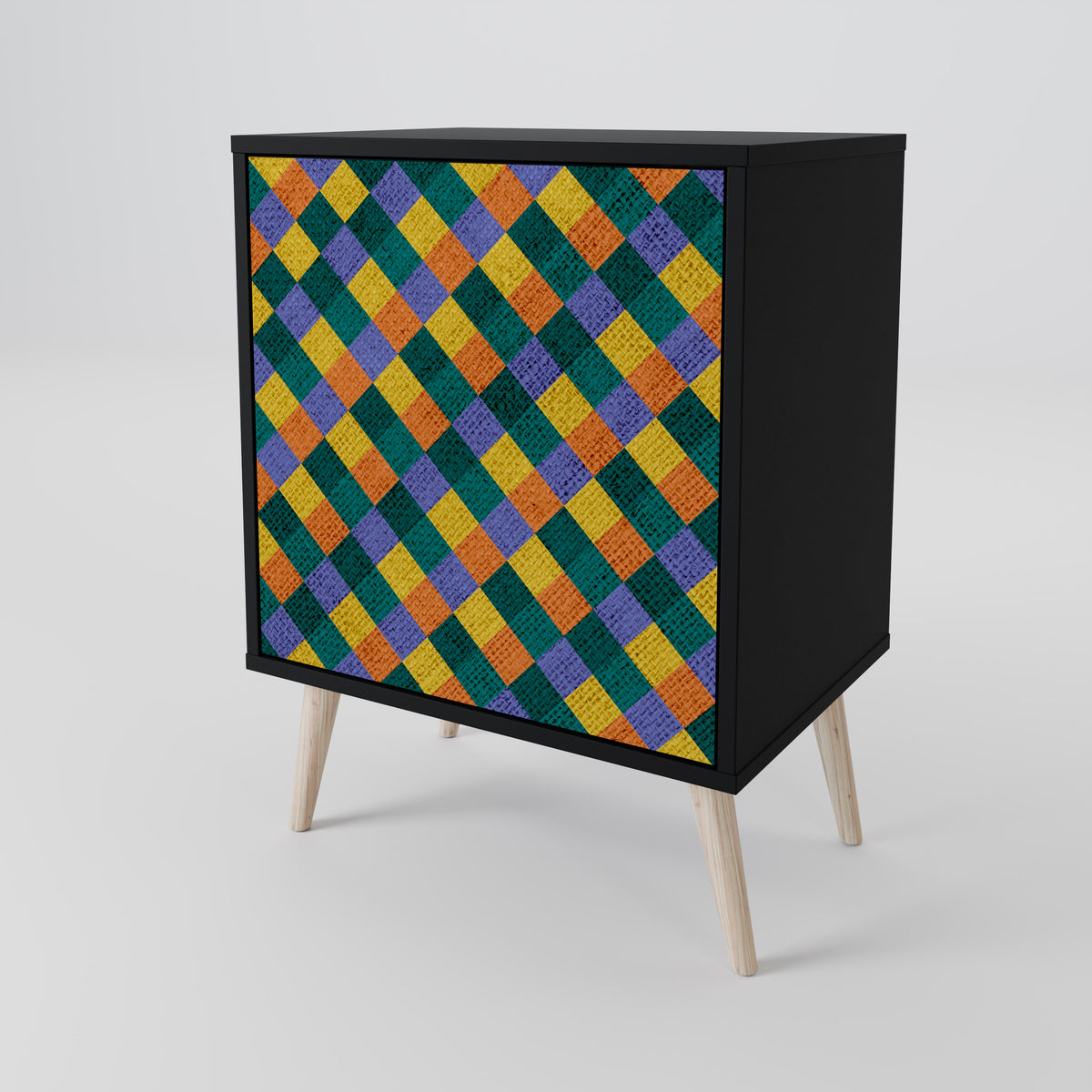 PAINTED SQUARES MIX Μπουφές 1-θύρας