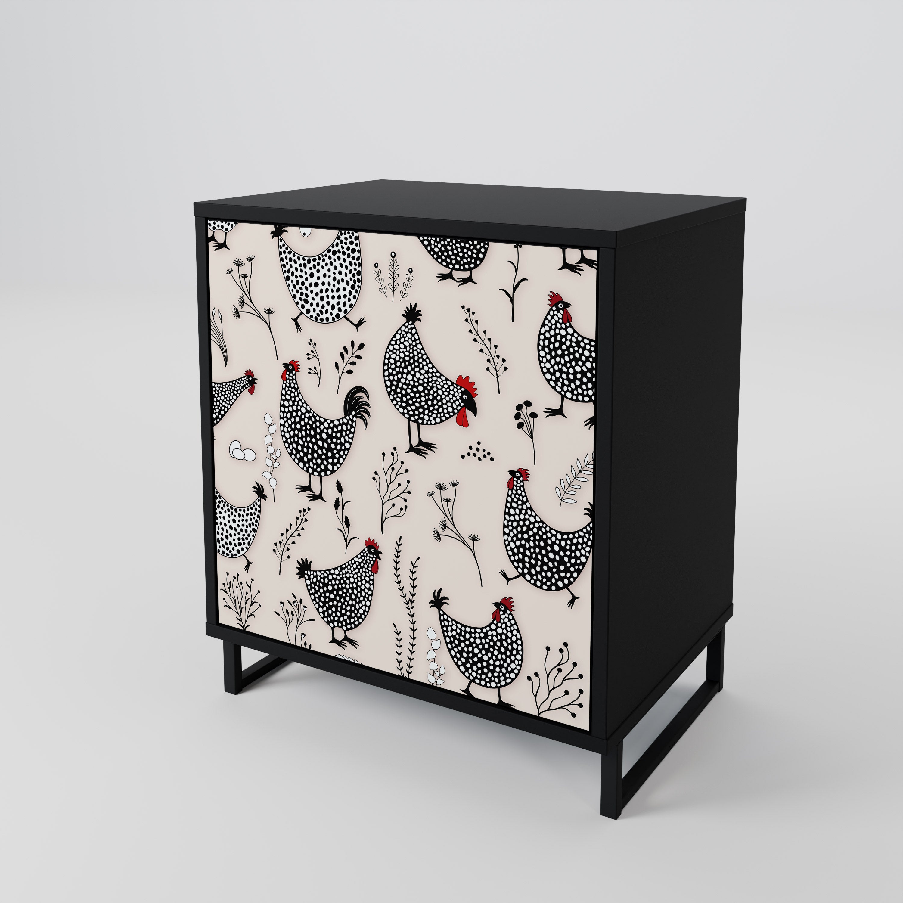 HAPPY HENS 1-Door Sideboard