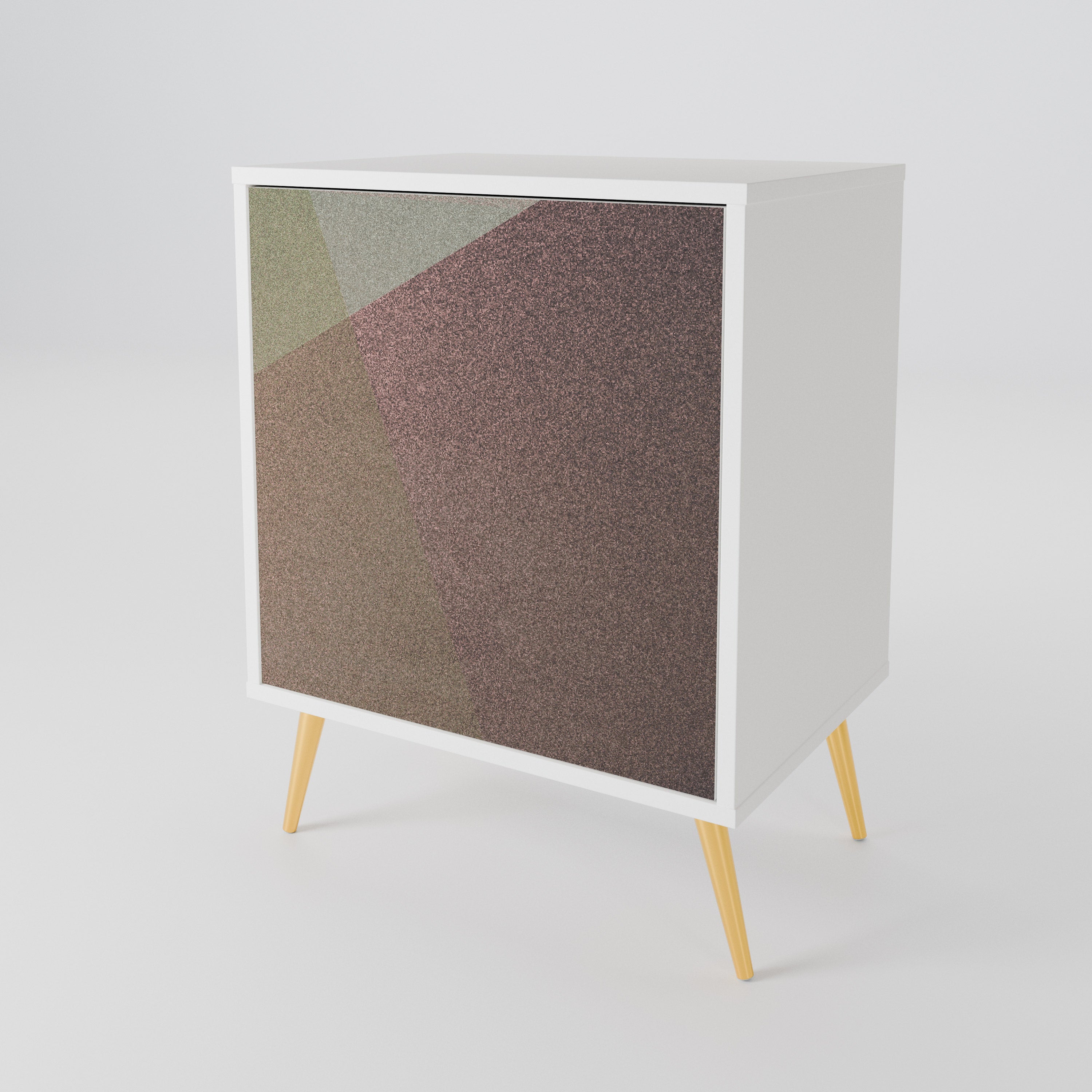 BEIGE GEOMETRY 1-Door Sideboard