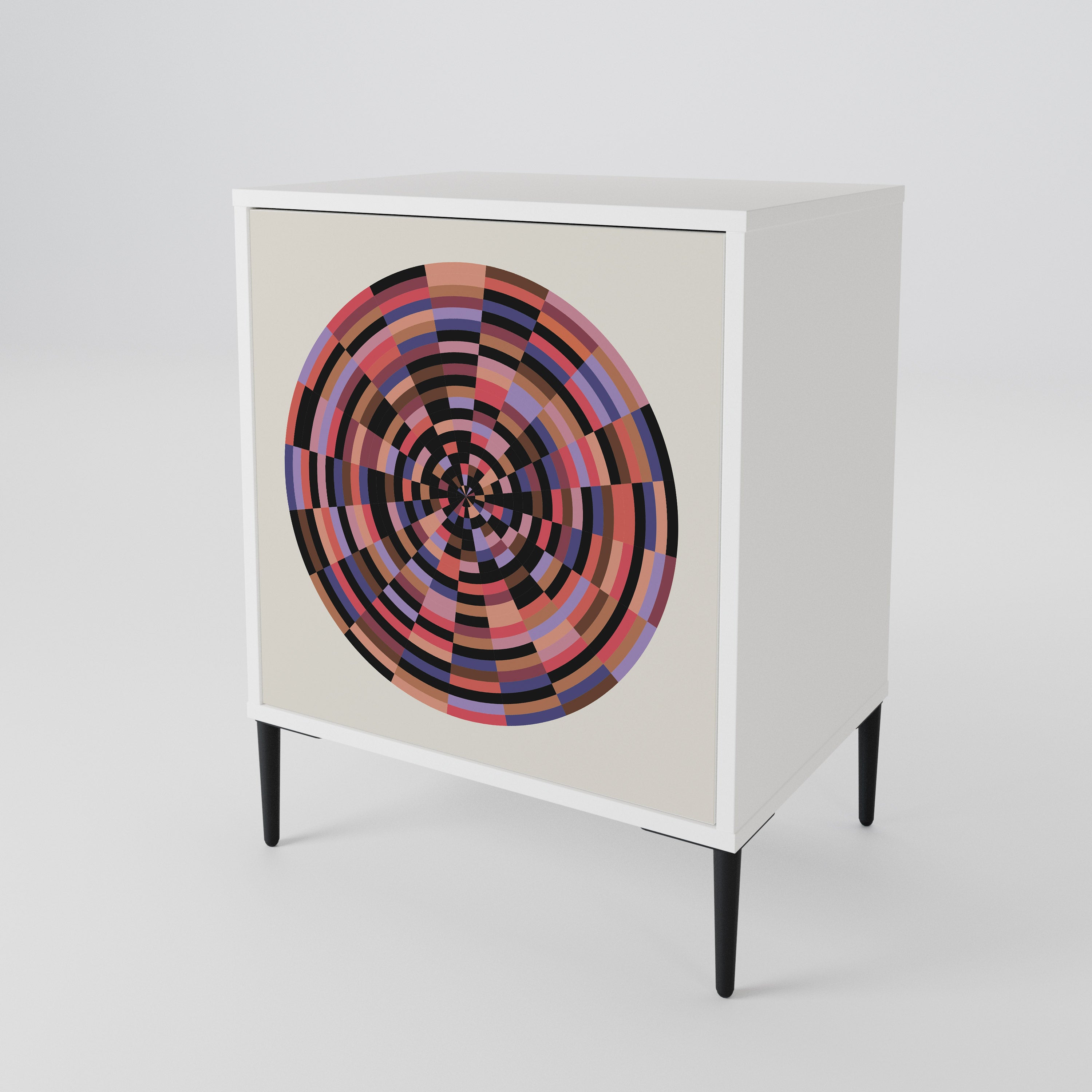 BROWN CIRCLES 1-Door Sideboard